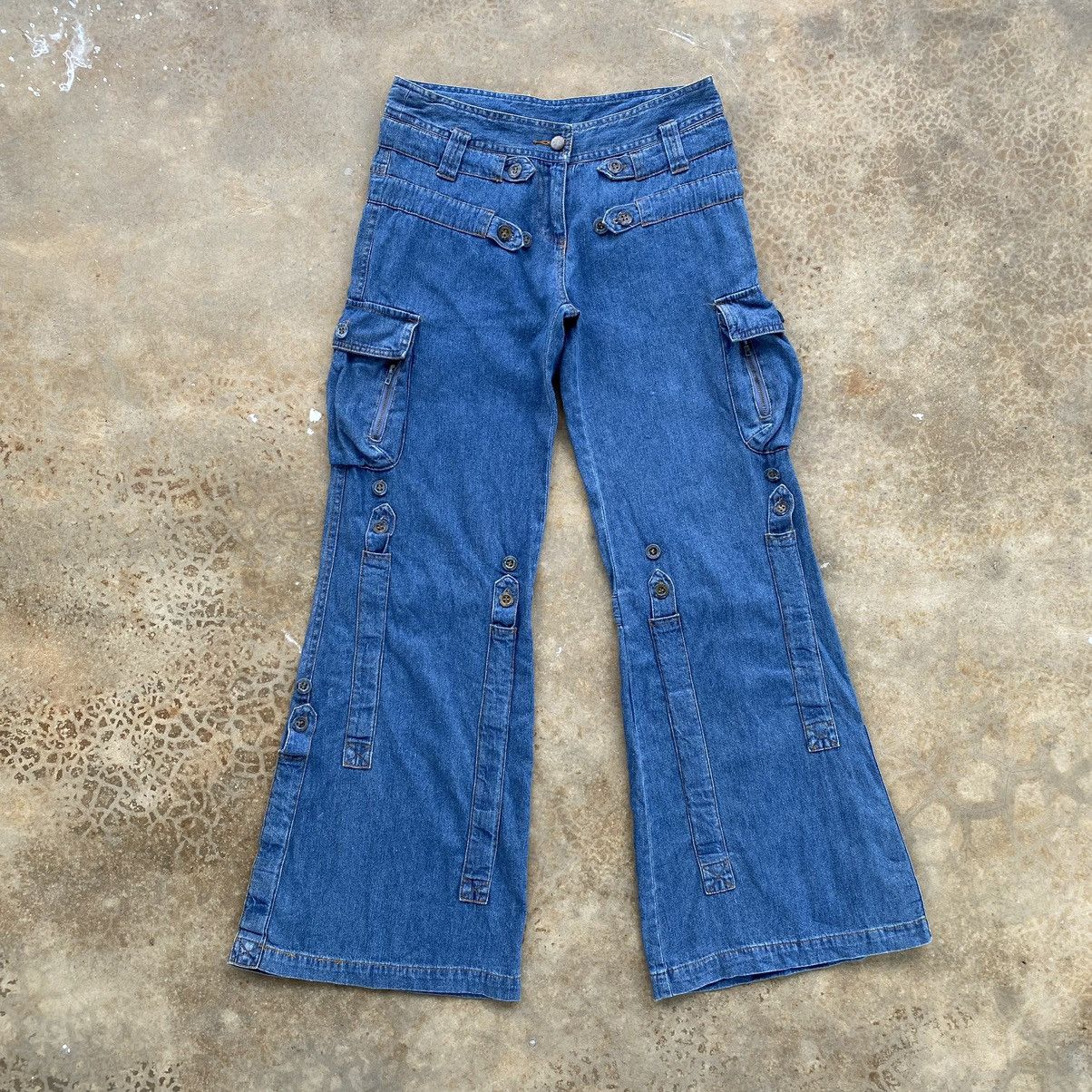 Vintage Vintage Italy Cargo Bottom Bell Distressed Pants Size US 30 / EU 46 - 1 Thumbnail