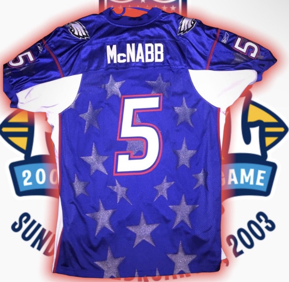 NFL × Reebok × Vintage Authentic 2003 Donovan McNabb Pro Bowl Jersey 🏈 Size US XL / EU 56 / 4 - 2 Thumbnail