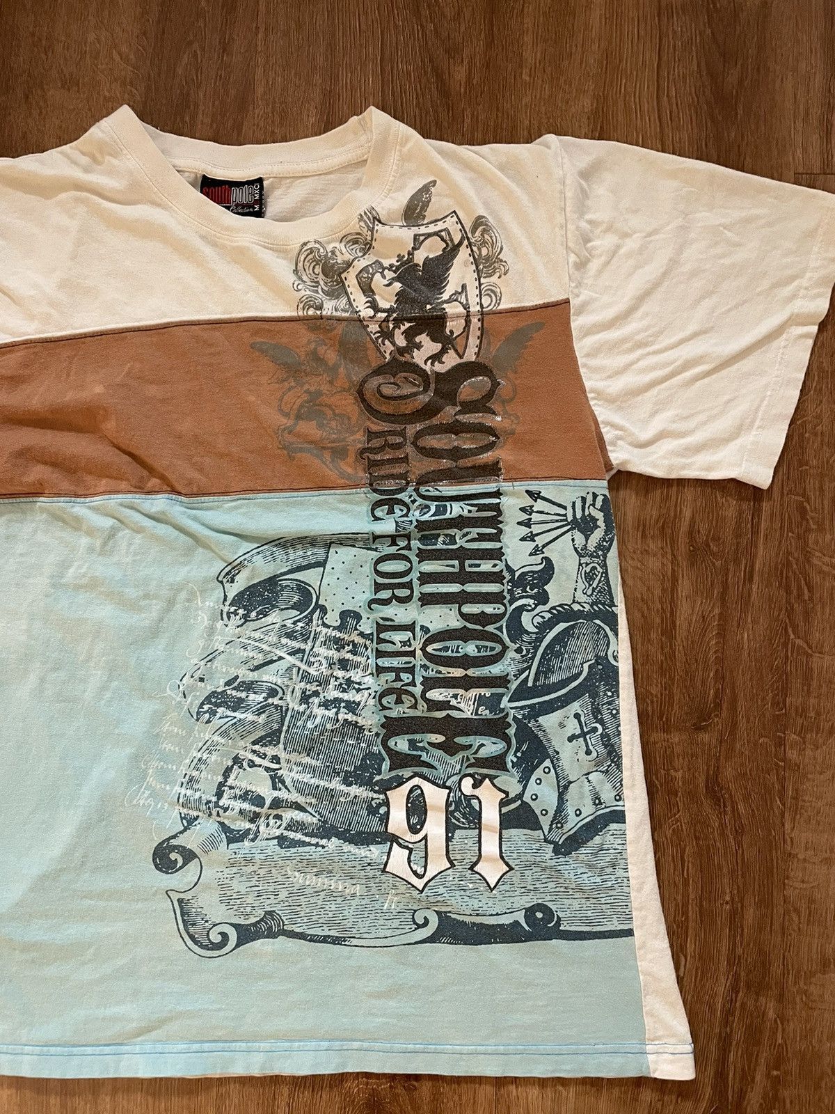 Southpole Y2K Southpole Tri Tone Graffiti Spellout Tshirt Size US L / EU 52-54 / 3 - 2 Thumbnail
