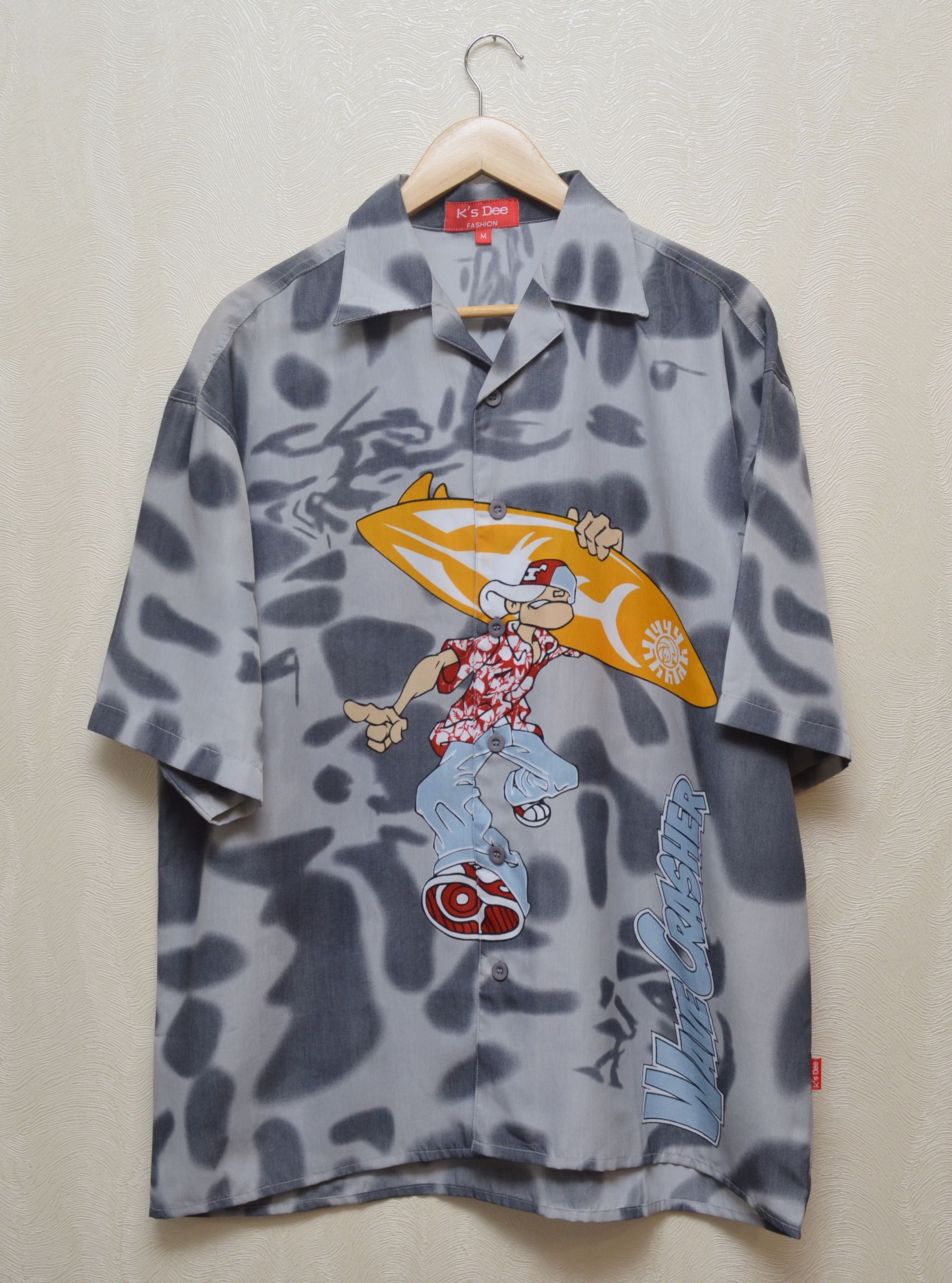 Japanese Brand × Vintage Rare Vintage K’s Dee Fashion Surf Printed Shirt Polyester Size US M / EU 48-50 / 2 - 1 Thumbnail