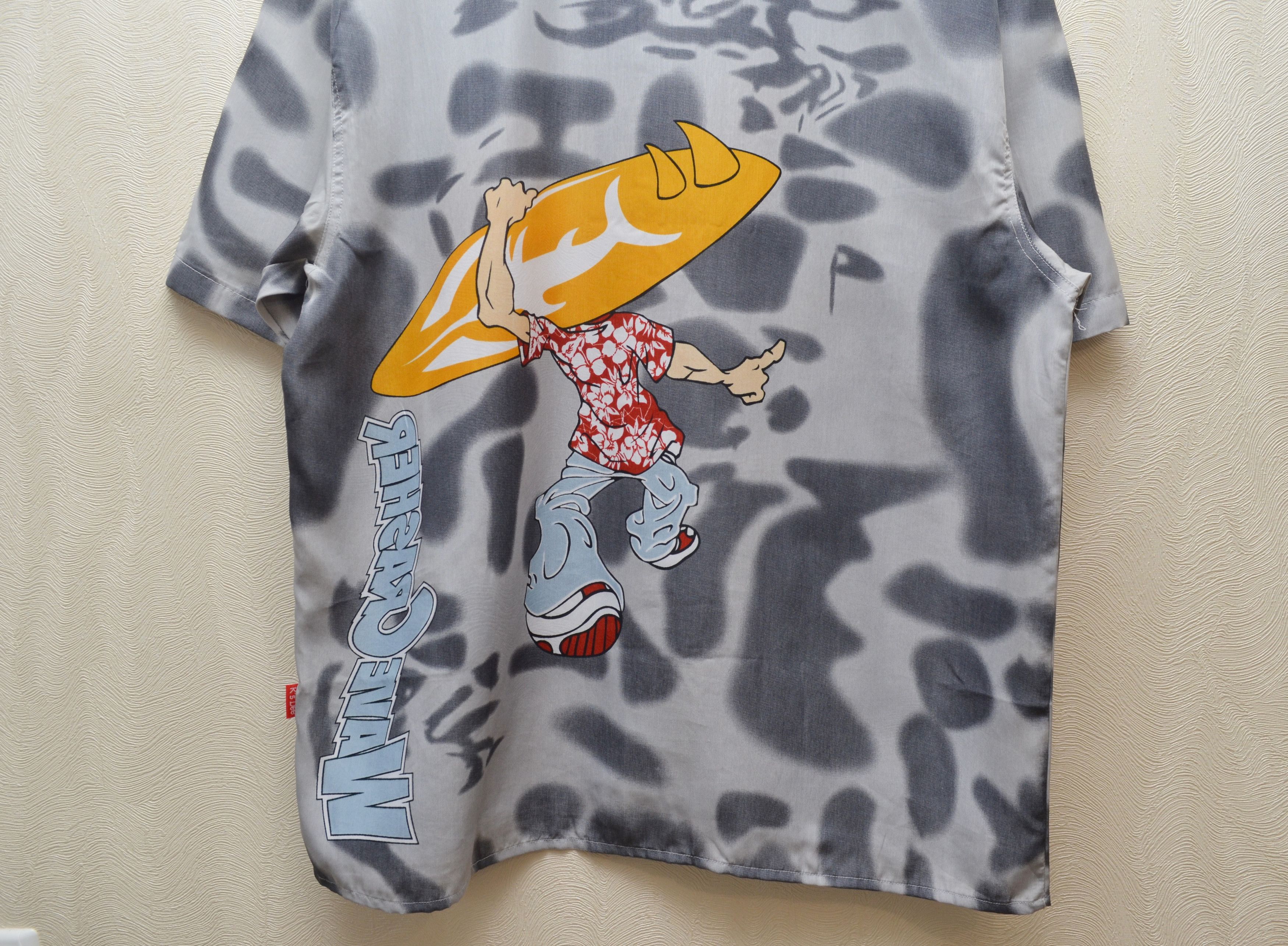 Japanese Brand × Vintage Rare Vintage K’s Dee Fashion Surf Printed Shirt Polyester Size US M / EU 48-50 / 2 - 6 Thumbnail