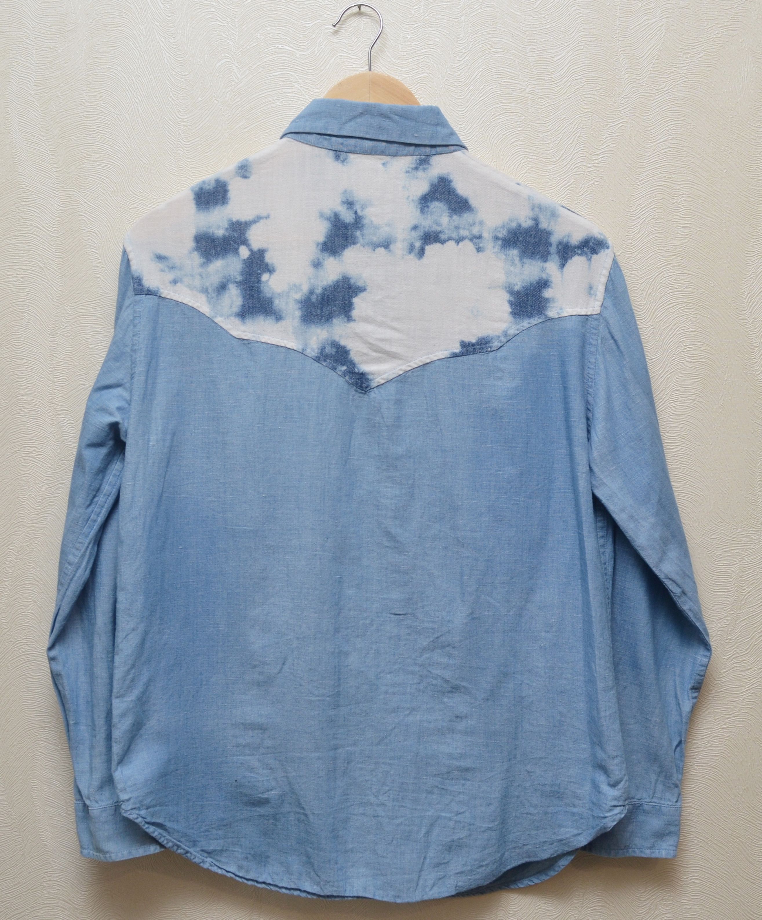 Sandro Sandro Blue Denim Cotton Linen Shirt Size 2 M Rare Size M / US 6-8 / IT 42-44 - 5 Thumbnail