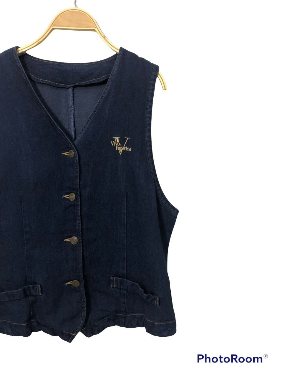 Japanese Brand Vintage Vivo Federica Button Ups Jeans Vest Size US S / EU 44-46 / 1 - 2 Thumbnail