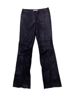 NEW GAP RARE VINTAGE Black 100% Leather Boot Cut Jeans Pants Biker  Motorcycycle