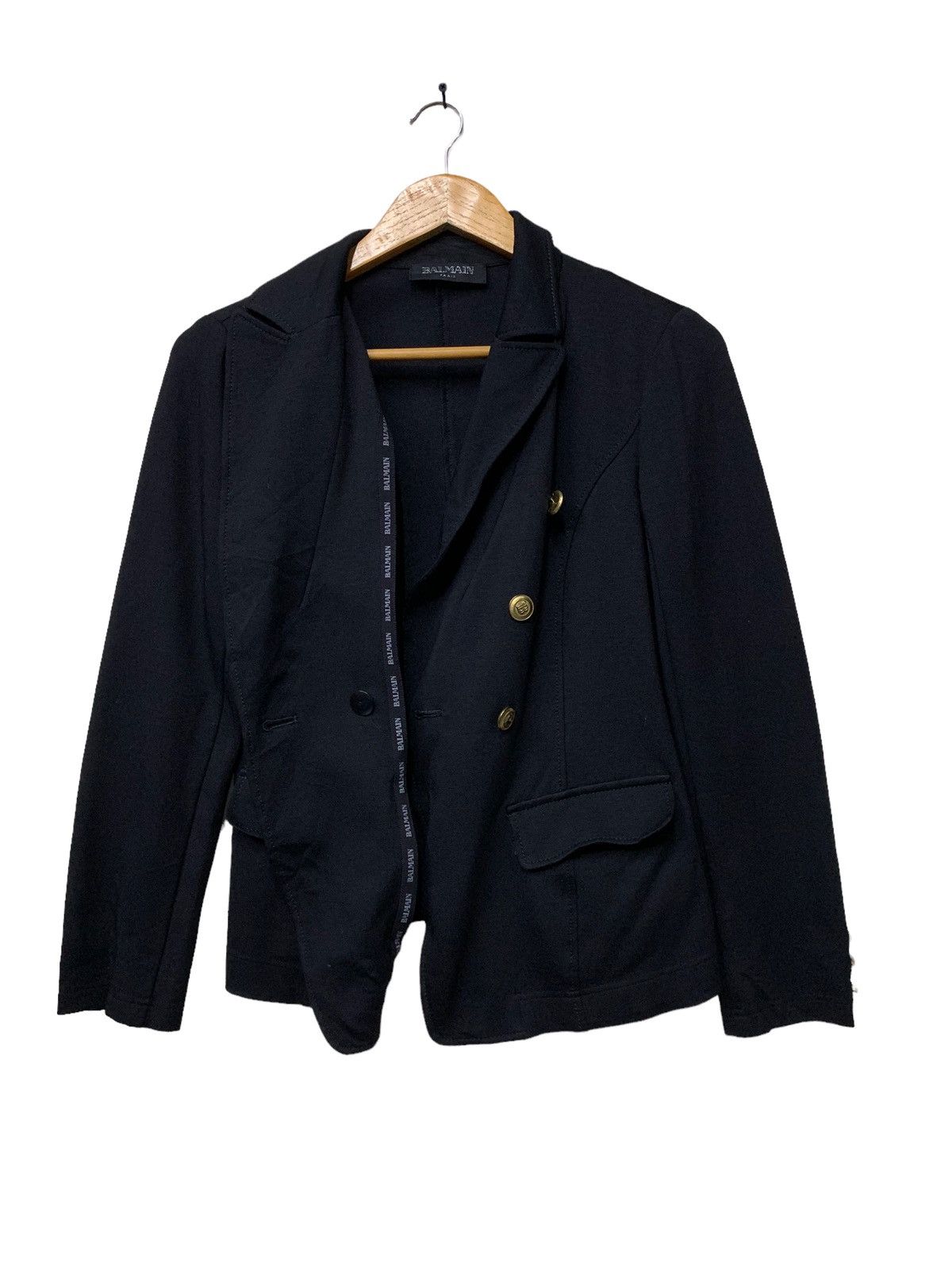 Balmain 🔥BALMAIN PARIS RAYON COMPOSITIONS JACKETS GOLD BUTTON Size M / US 6-8 / IT 42-44 - 4 Thumbnail