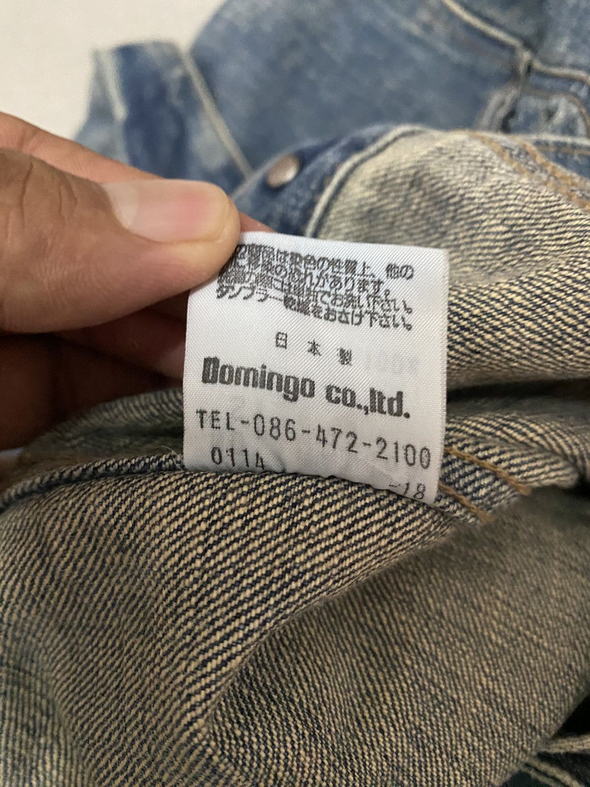 Japanese Brand × Vintage Vintage Domingo Japanese Distress Denim Jacket Size US S / EU 44-46 / 1 - 9 Thumbnail