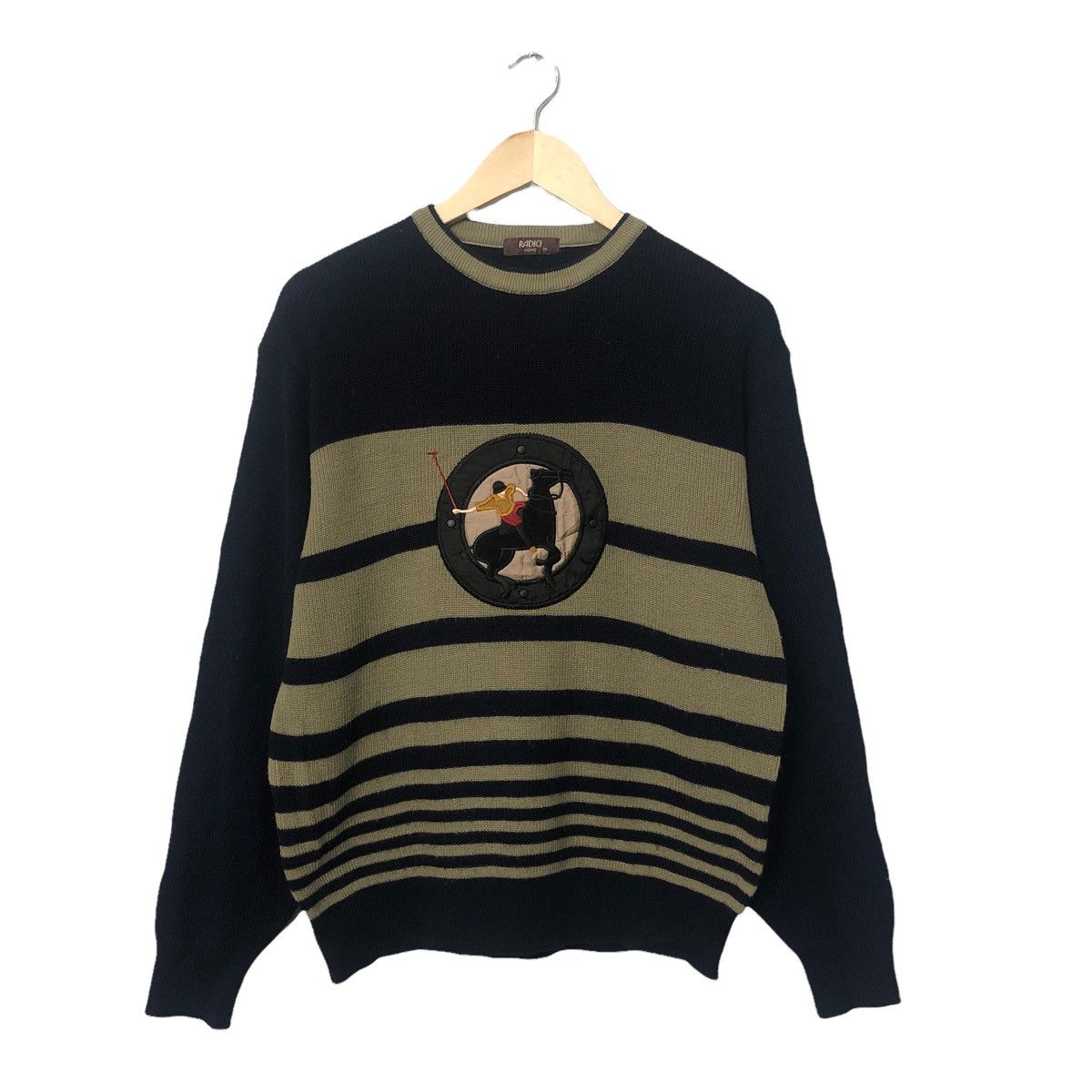Aran Isles Knitwear Vintage Radici Uomo Big Logo Knitwear Sweater Jumper Size US M / EU 48-50 / 2 - 1 Thumbnail