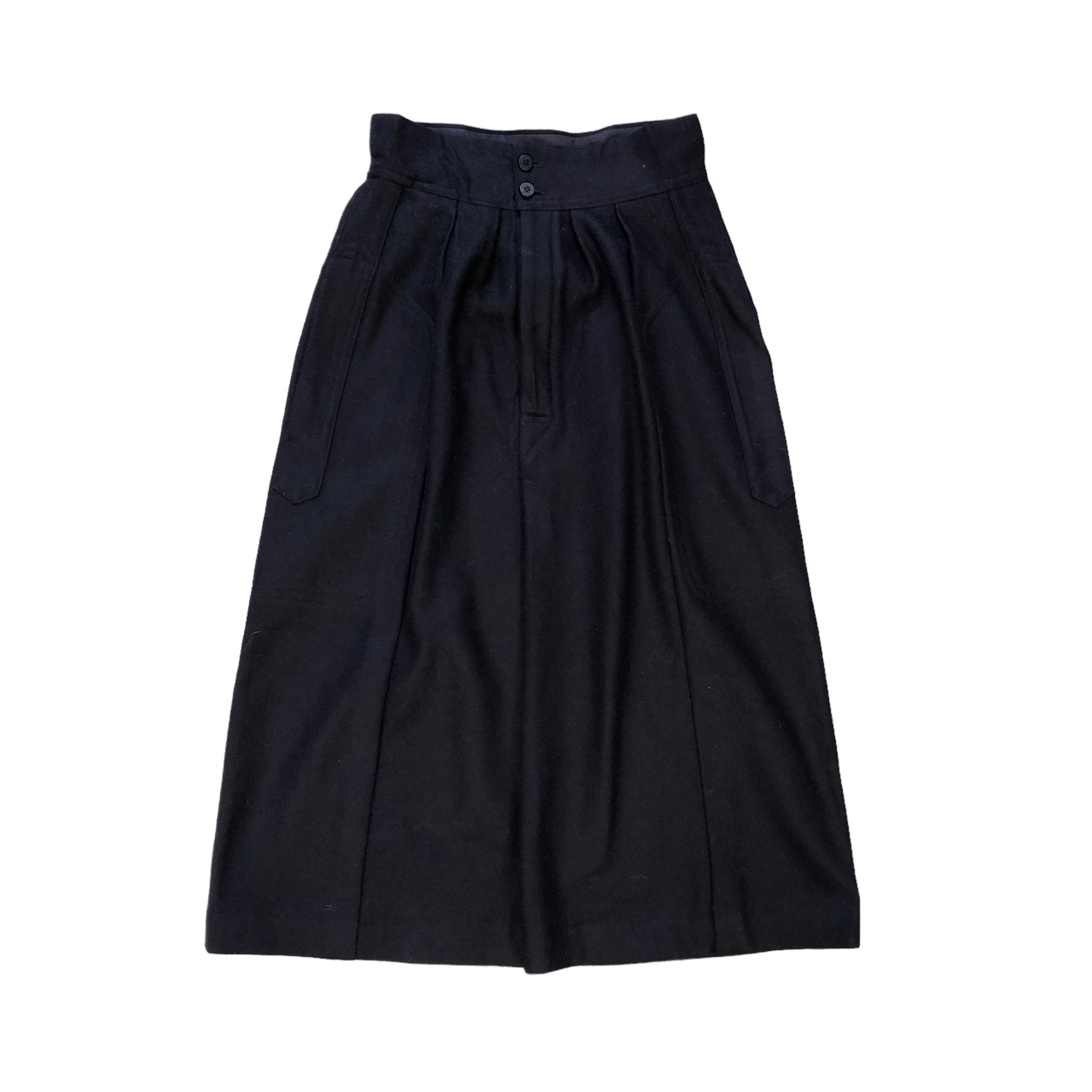 image of Avant Garde x Yohji Yamamoto Archives 70's Y's Wool Skirts 7103-109 in Black, Women's (Size 23)