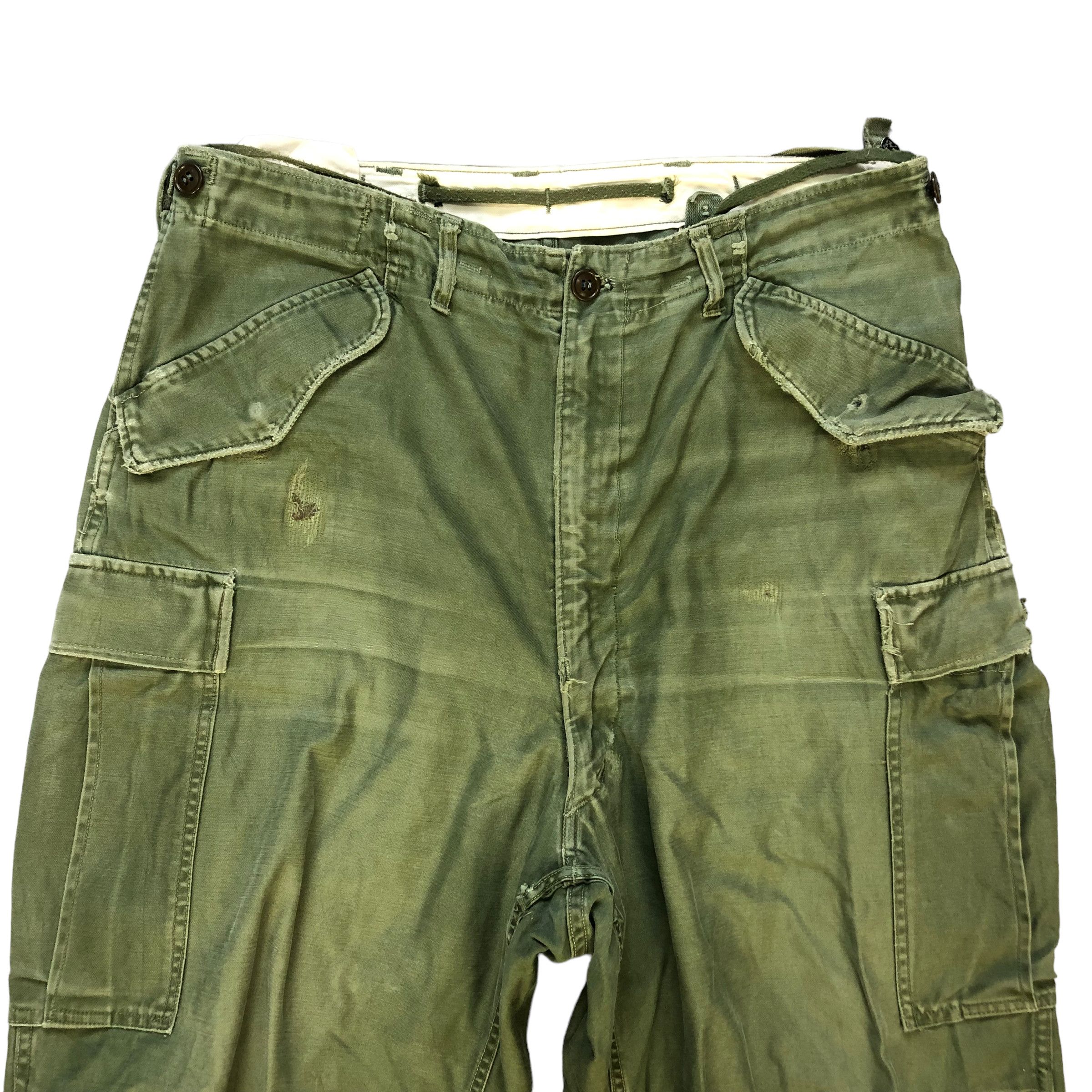Vintage 51's TROUSERS SHELL FIELD M1951 / CARGO PANTS #7114-110 Size US 35 - 2 Thumbnail