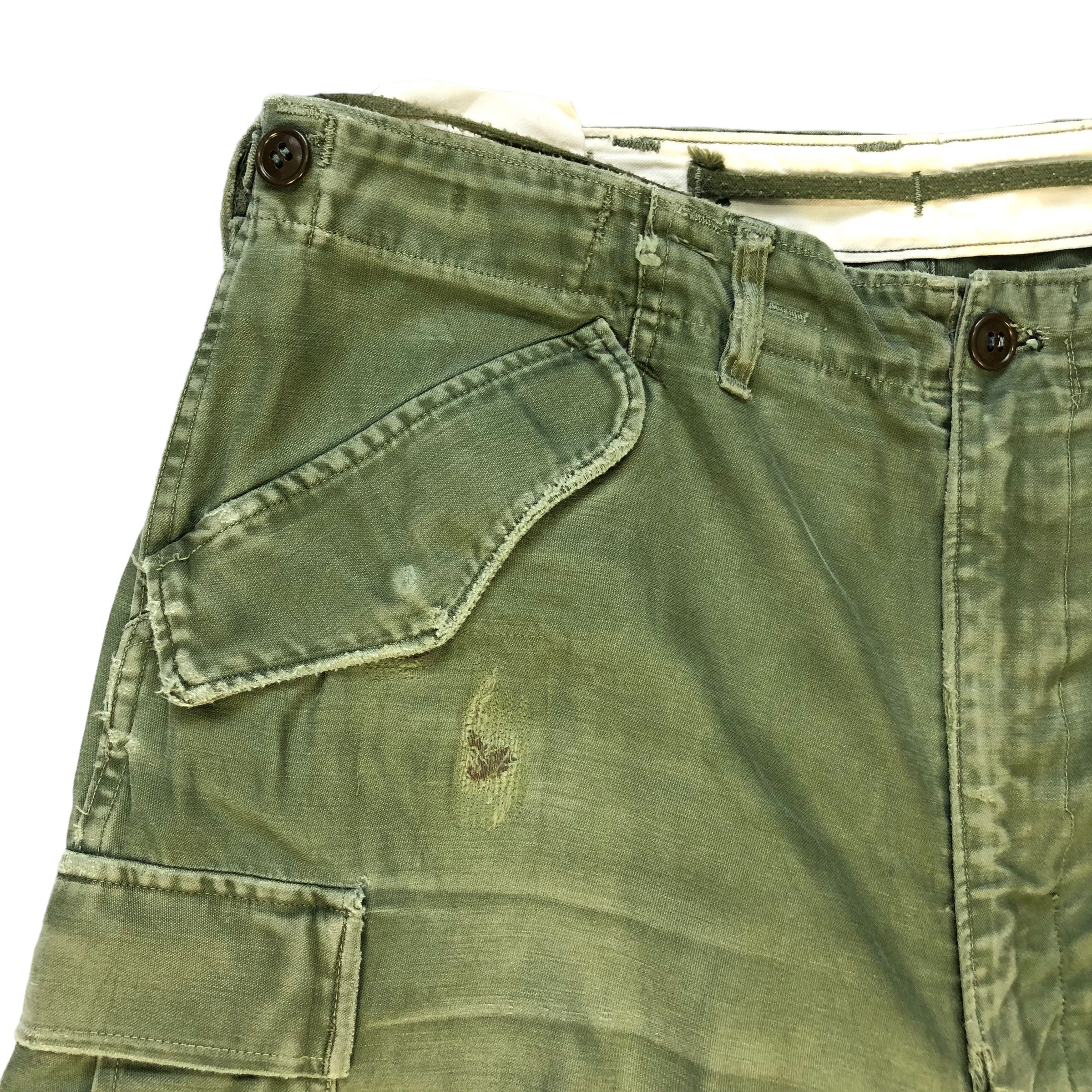 Vintage 51's TROUSERS SHELL FIELD M1951 / CARGO PANTS #7114-110 Size US 35 - 3 Thumbnail