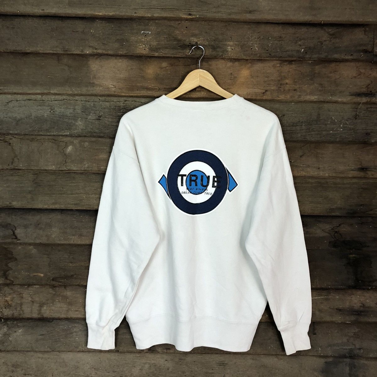 Japanese Brand True surf White Sweatshirt #5653 Size US M / EU 48-50 / 2 - 1 Thumbnail
