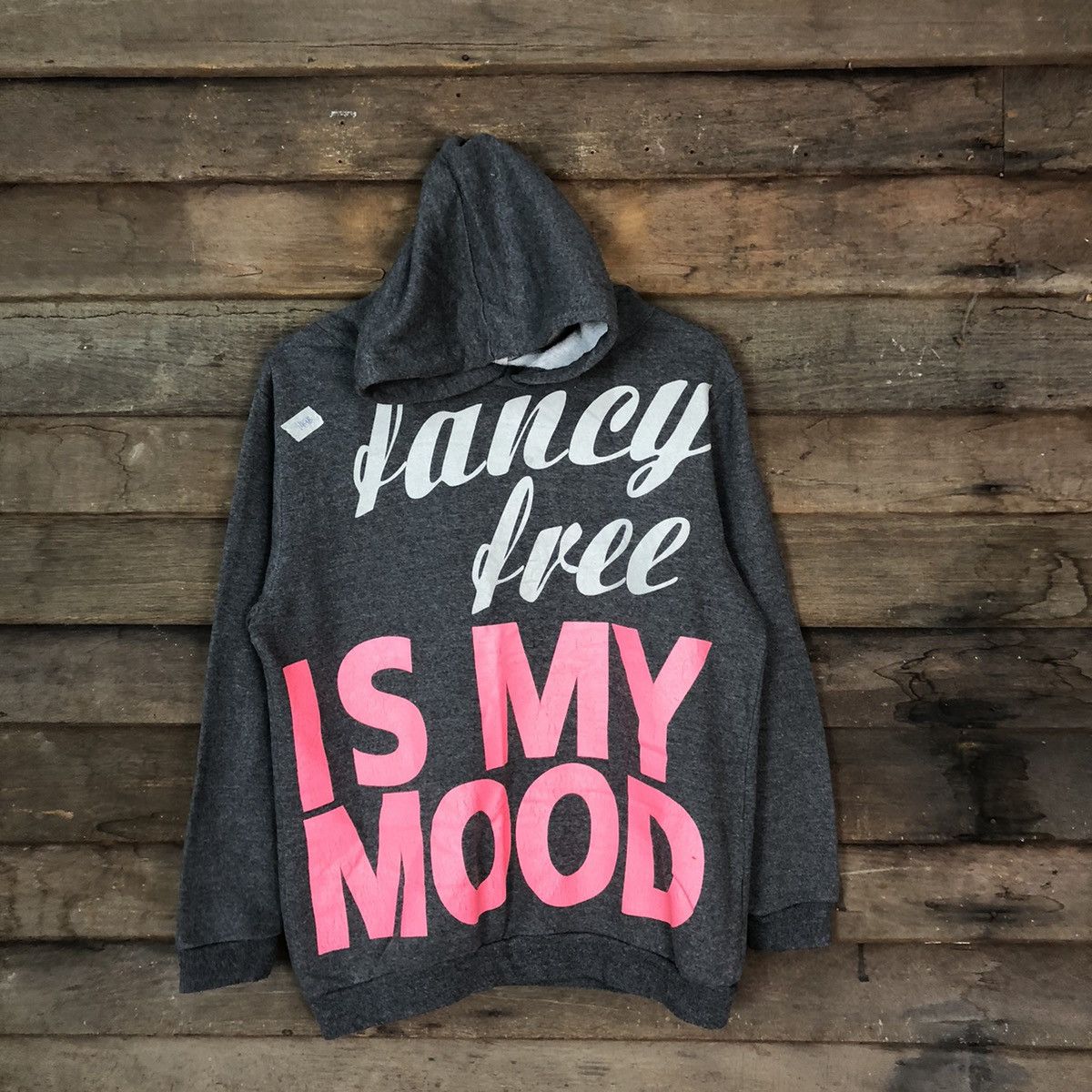 Japanese Brand Park Girl fancy free is my mood Grey sweatshirt Hoodie #149B Size US M / EU 48-50 / 2 - 1 Thumbnail