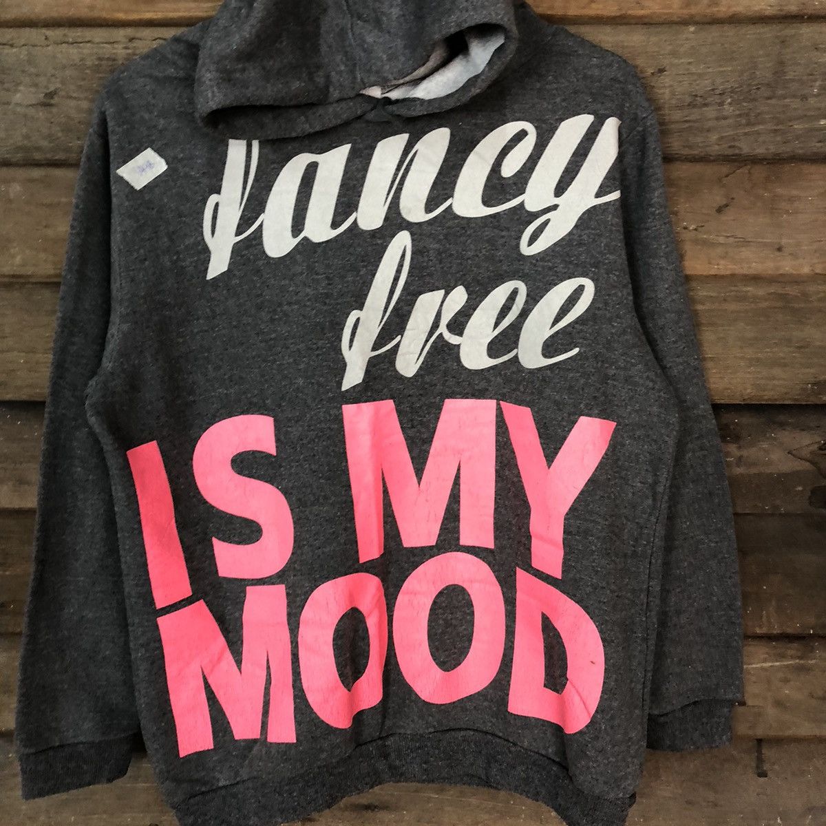 Japanese Brand Park Girl fancy free is my mood Grey sweatshirt Hoodie #149B Size US M / EU 48-50 / 2 - 3 Thumbnail