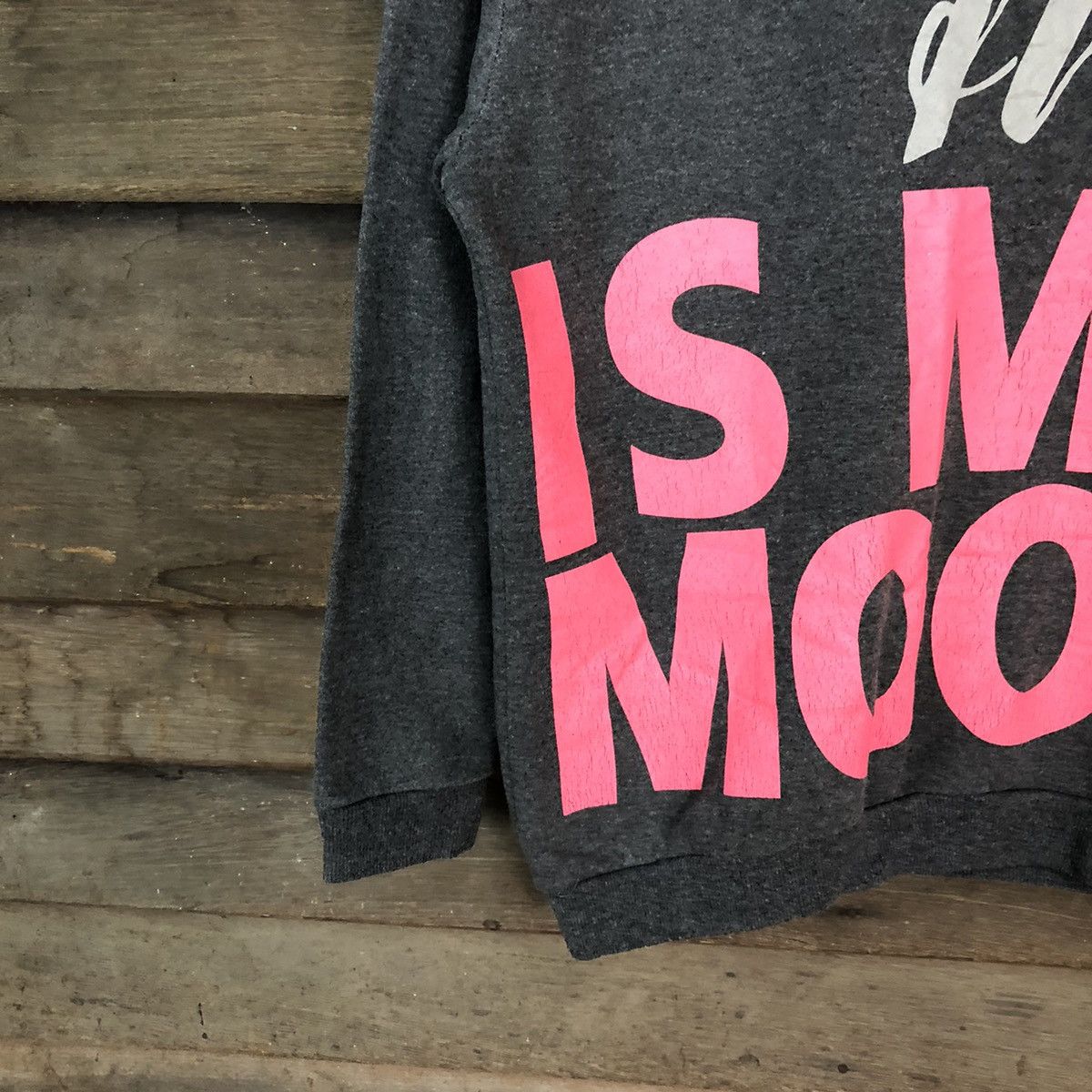 Japanese Brand Park Girl fancy free is my mood Grey sweatshirt Hoodie #149B Size US M / EU 48-50 / 2 - 5 Thumbnail