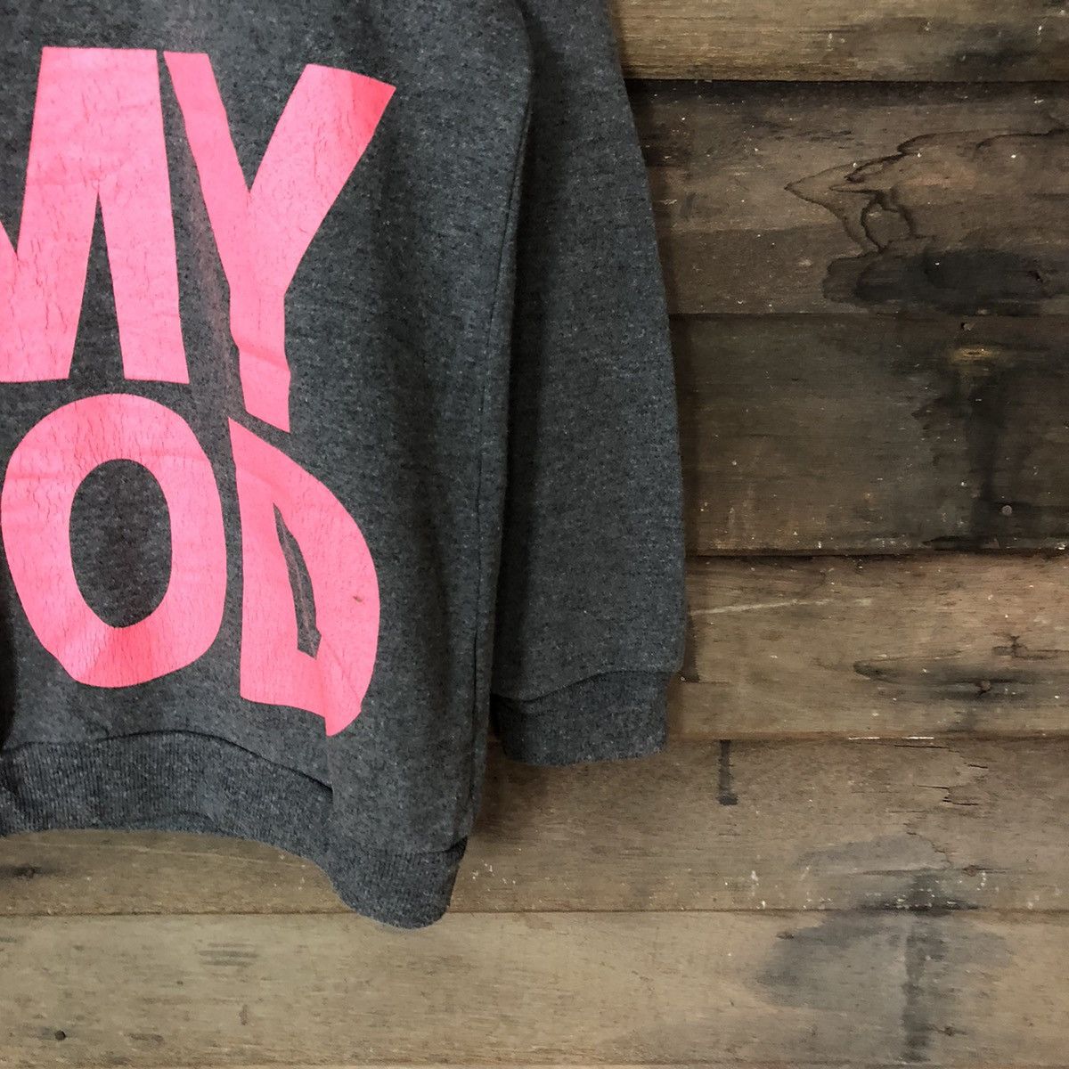 Japanese Brand Park Girl fancy free is my mood Grey sweatshirt Hoodie #149B Size US M / EU 48-50 / 2 - 6 Thumbnail