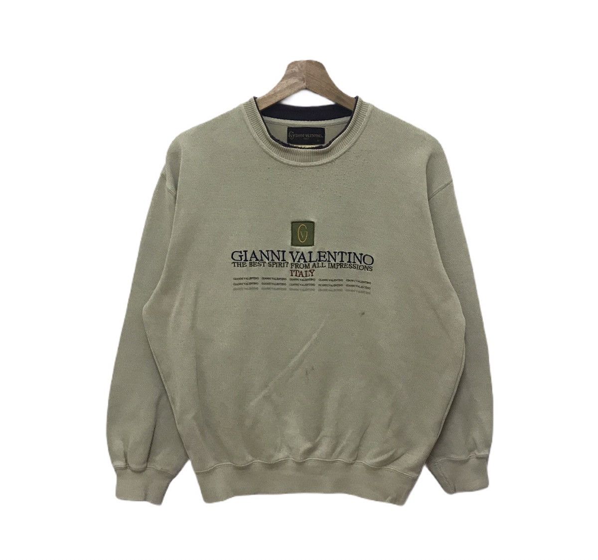 Gianni Valentino × Valentino × Vintage Vintage GIANNI VALENTINO Sweatshirt Big Logo Size US M / EU 48-50 / 2 - 1 Thumbnail