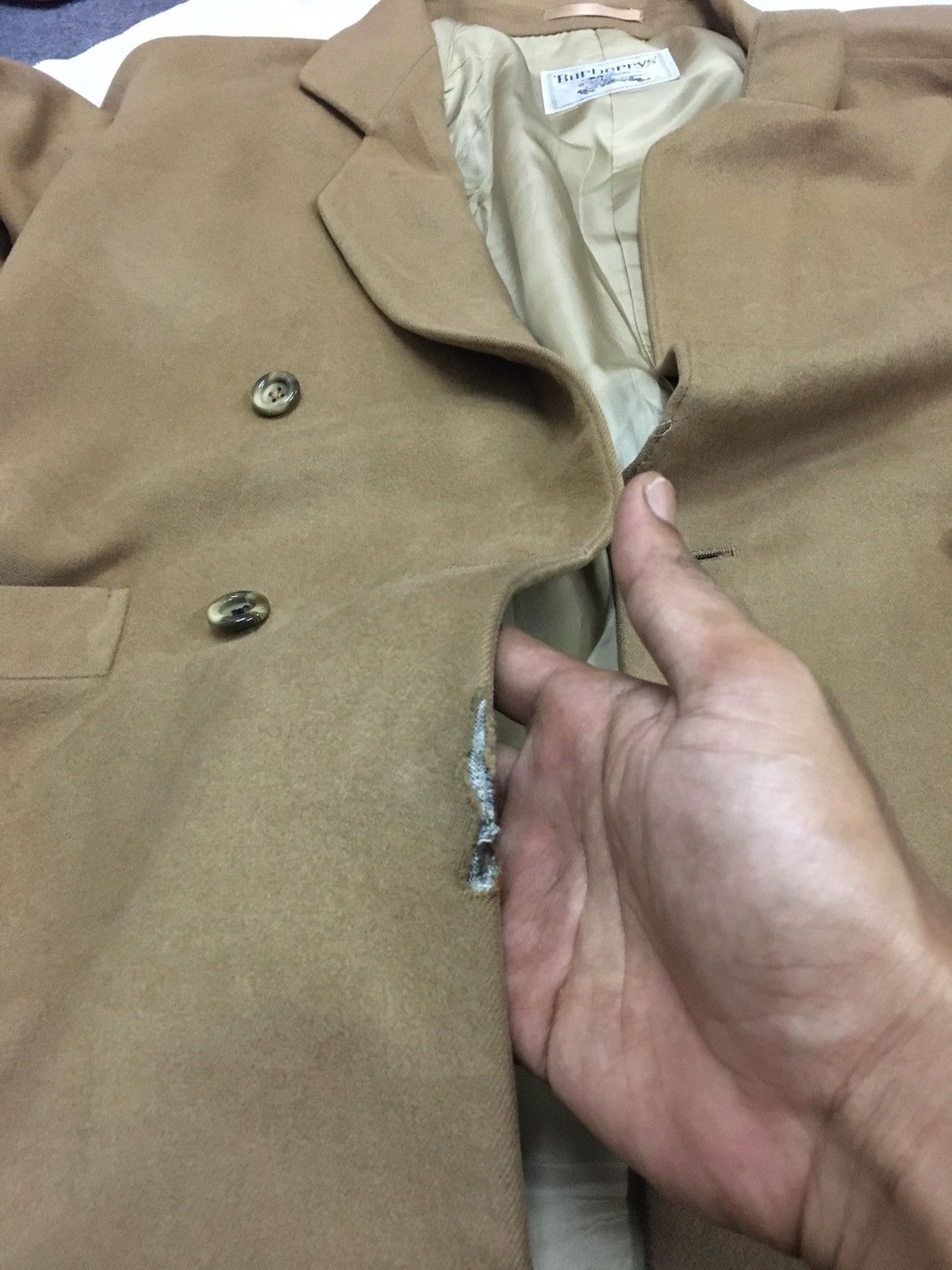 Burberry Vintage Burberrys Wool and Cashmere Long Coat Size US L / EU 52-54 / 3 - 13 Thumbnail