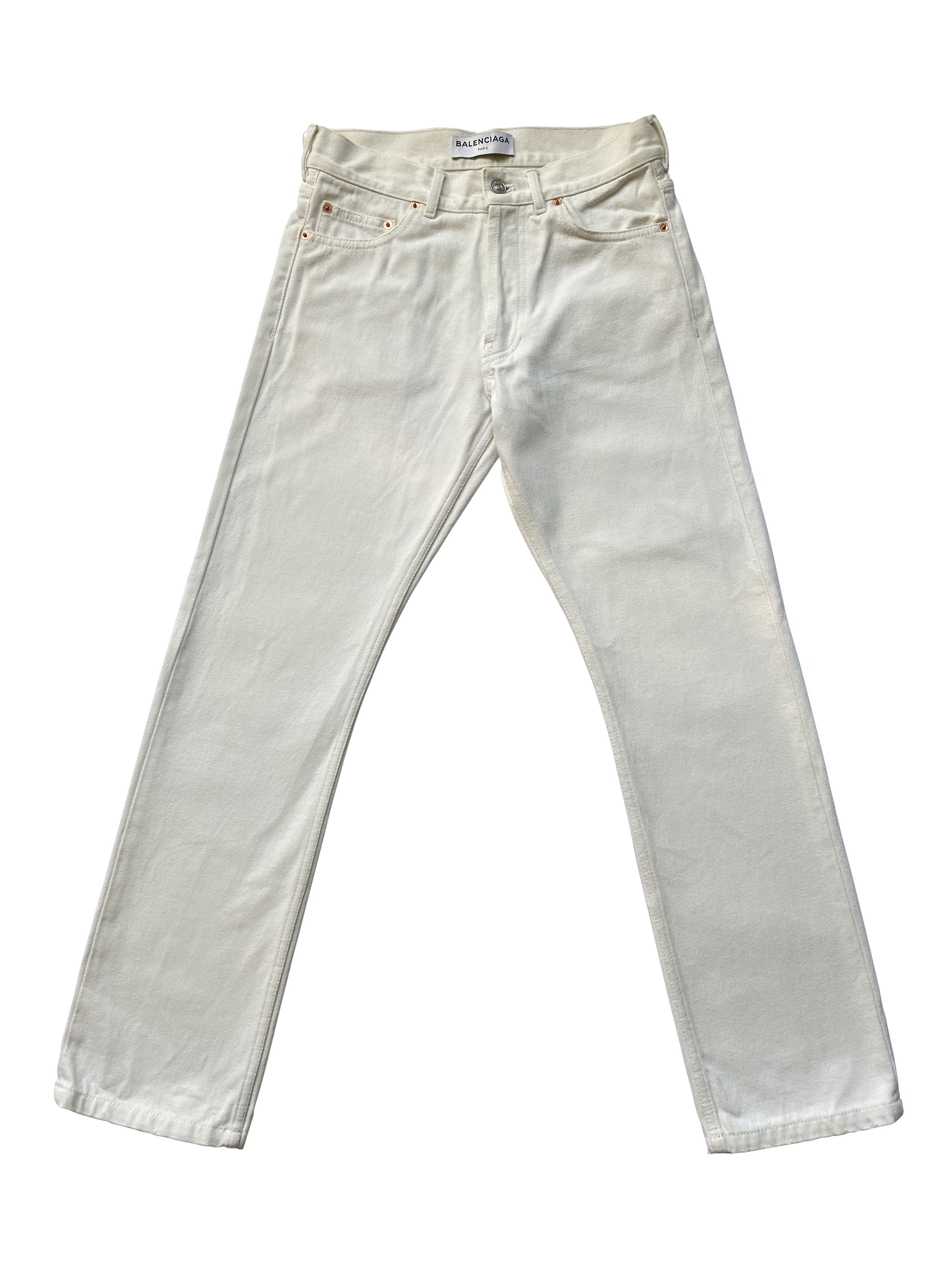 image of sample Balenciaga By Demna White Jeans Denim, Women's (Size 28)