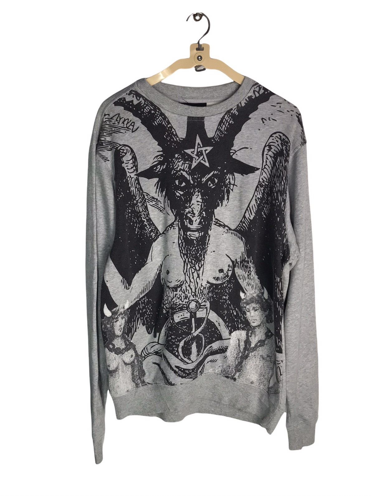 Japanese Brand Overprint printed sweatshirt by black scale Size US M / EU 48-50 / 2 - 1 Thumbnail
