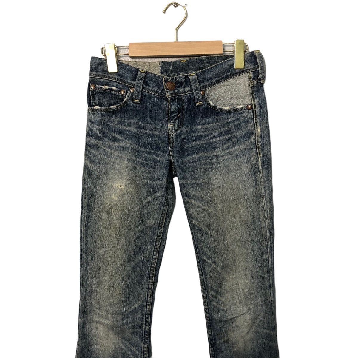 Levi's Vintage Levis Jeans Boot Cut Distressed Denim Pants W29 Size 29" - 2 Thumbnail