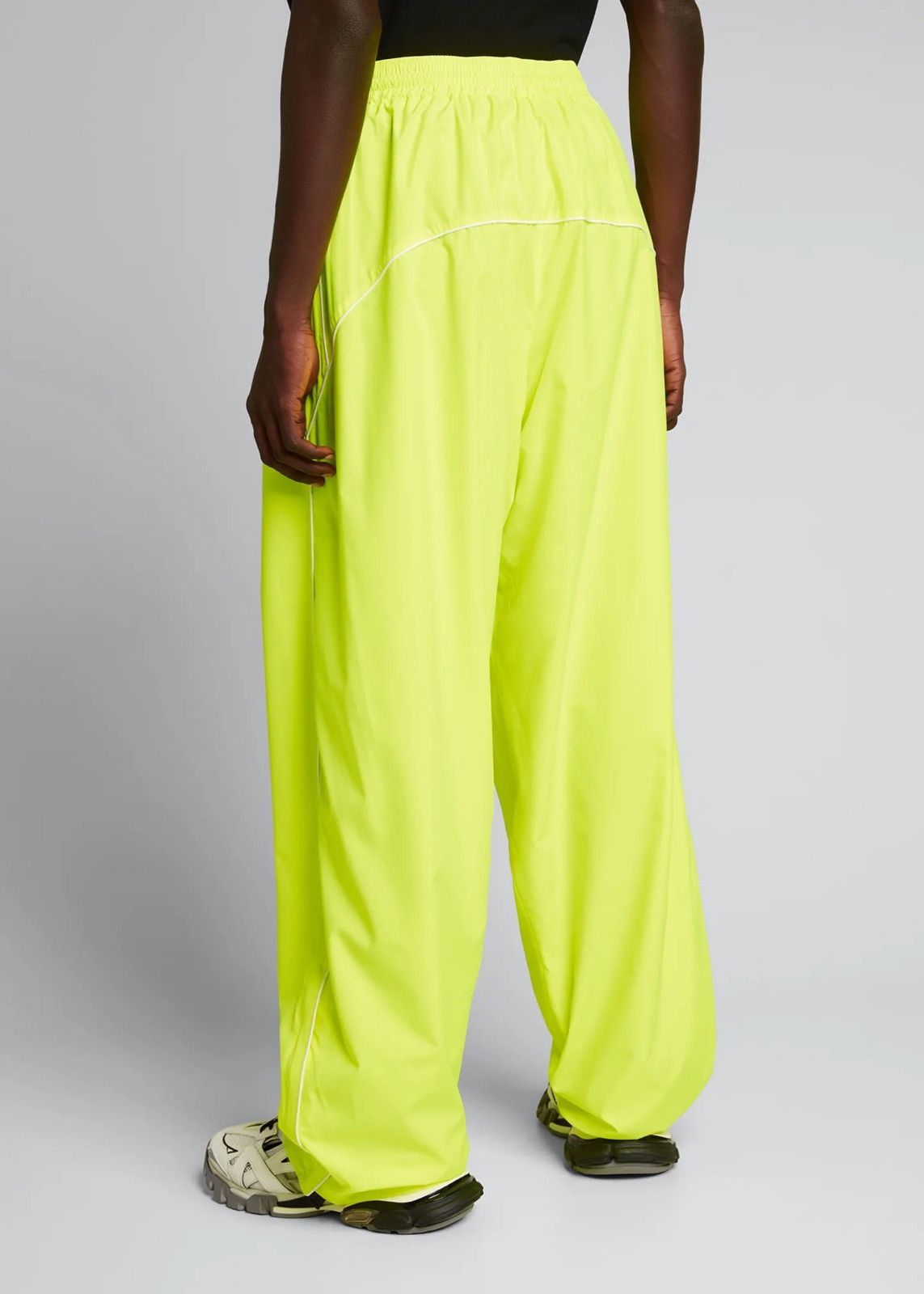 image of Balenciaga Neon Relaxed-Fit Track Pants in Neon Yellow, Men's (Size 30)