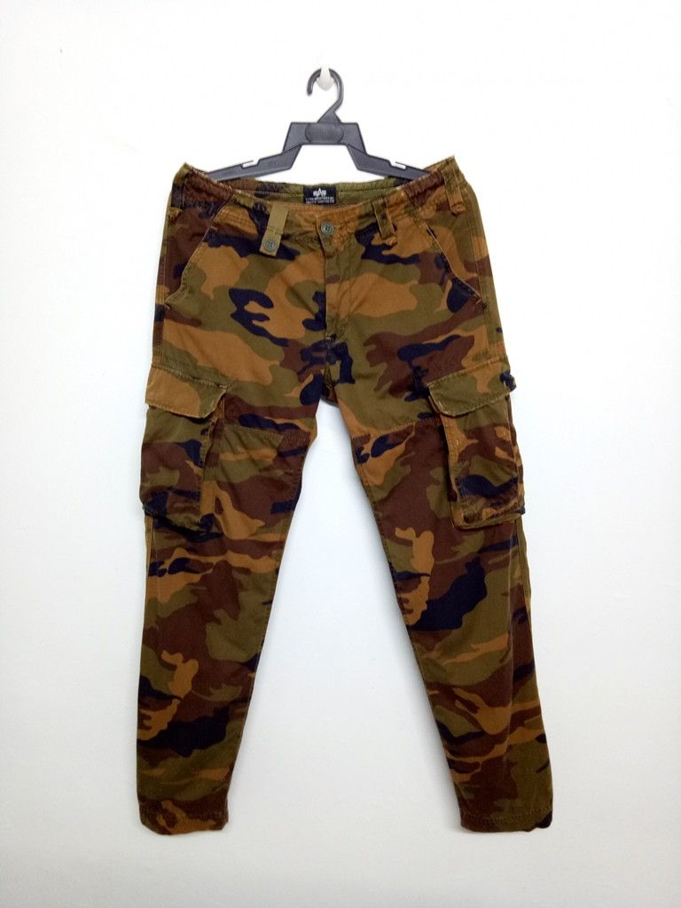 Alpha Industries 🔥🔥🔥Alpha Industries Camouflage Tactical Pants Rare Size US 35 - 2 Thumbnail