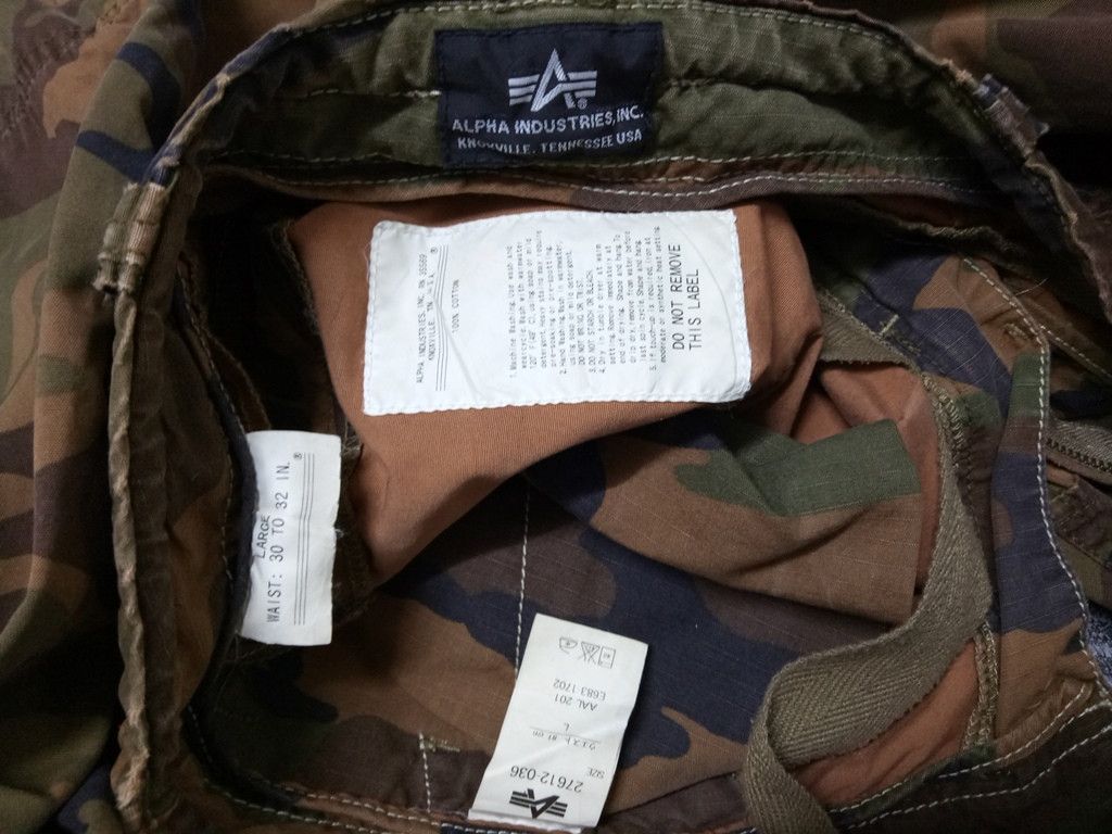 Alpha Industries 🔥🔥🔥Alpha Industries Camouflage Tactical Pants Rare Size US 35 - 18 Thumbnail