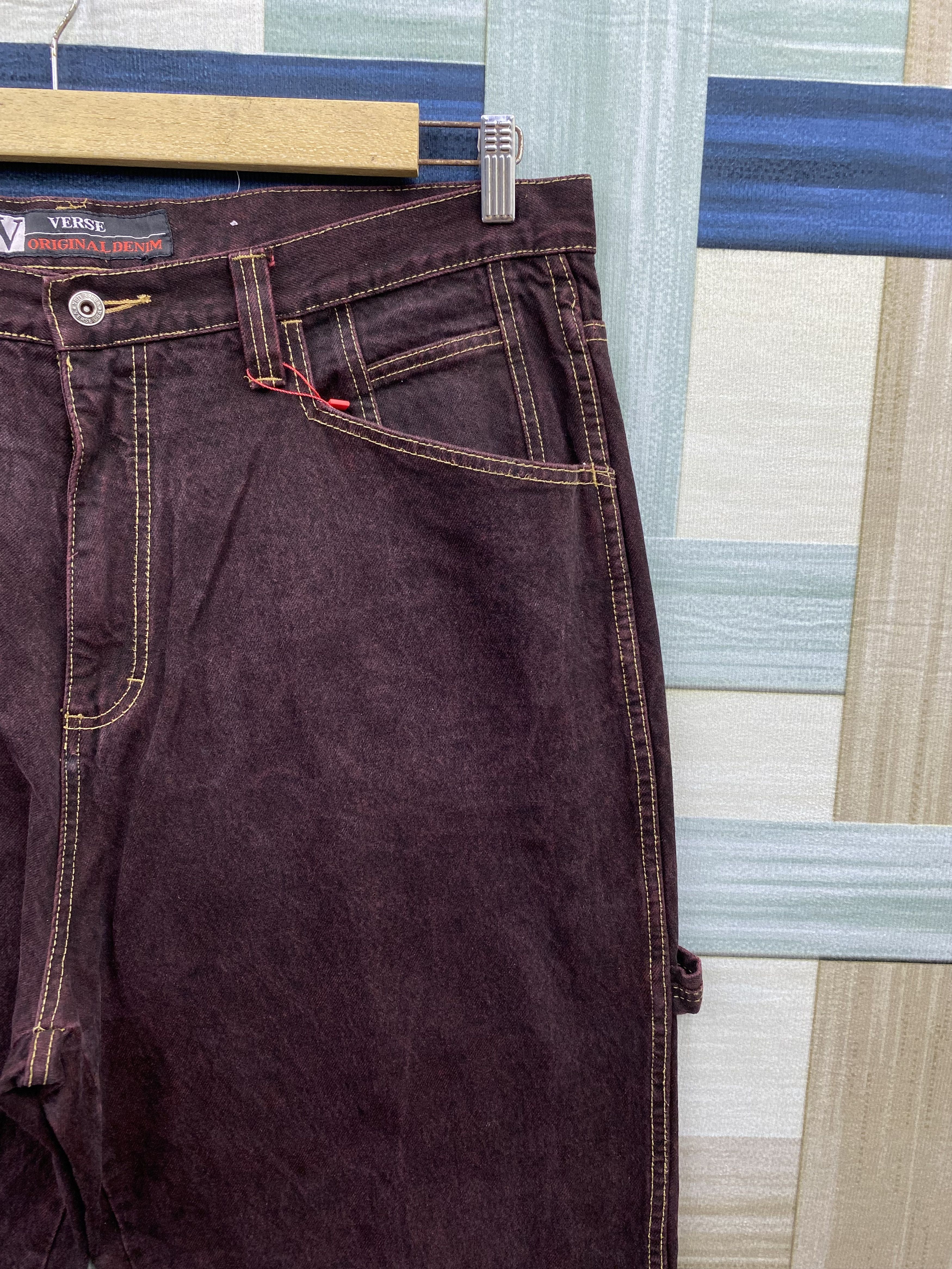 Vintage Vintage Verse 2 Tones Baggy Carpenter Denim Jean Pant Size US 41 - 7 Thumbnail