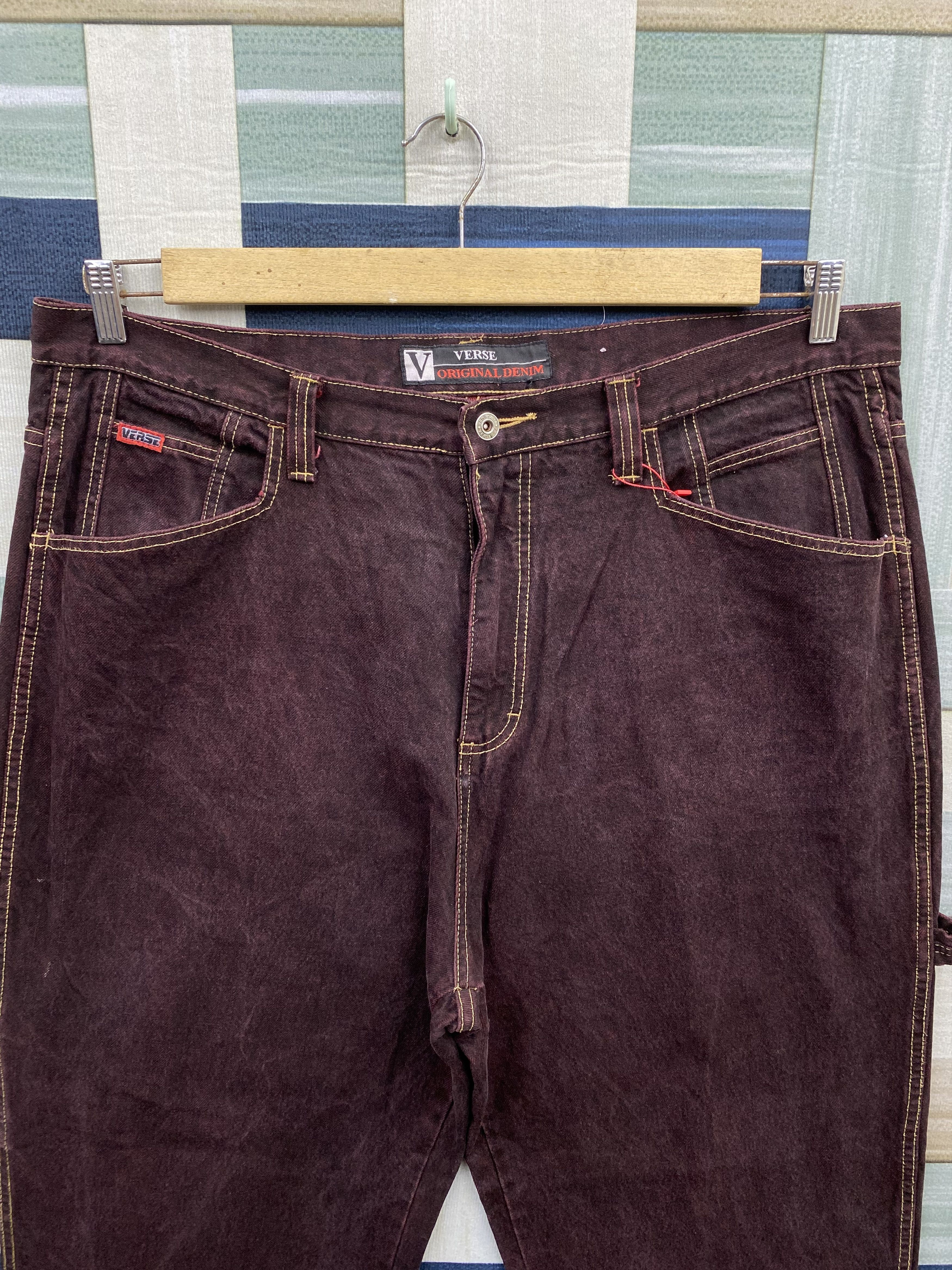 Vintage Vintage Verse 2 Tones Baggy Carpenter Denim Jean Pant Size US 41 - 3 Thumbnail