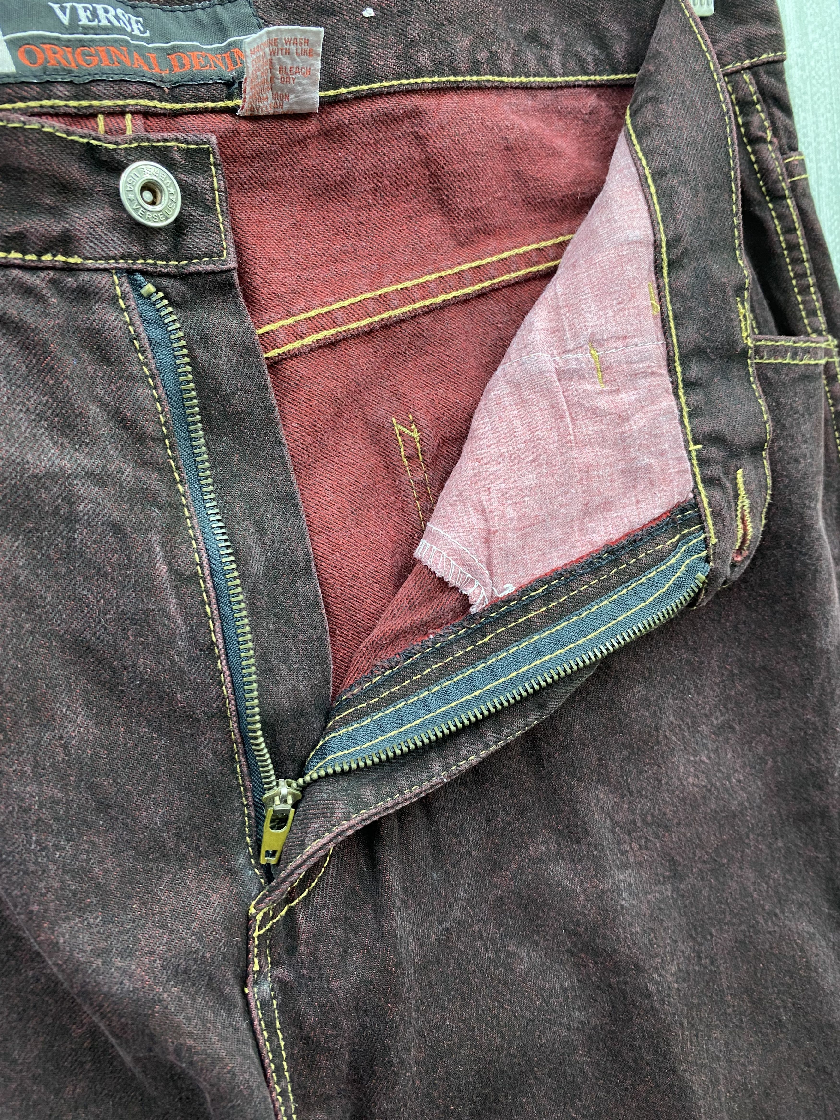 Vintage Vintage Verse 2 Tones Baggy Carpenter Denim Jean Pant Size US 41 - 18 Thumbnail