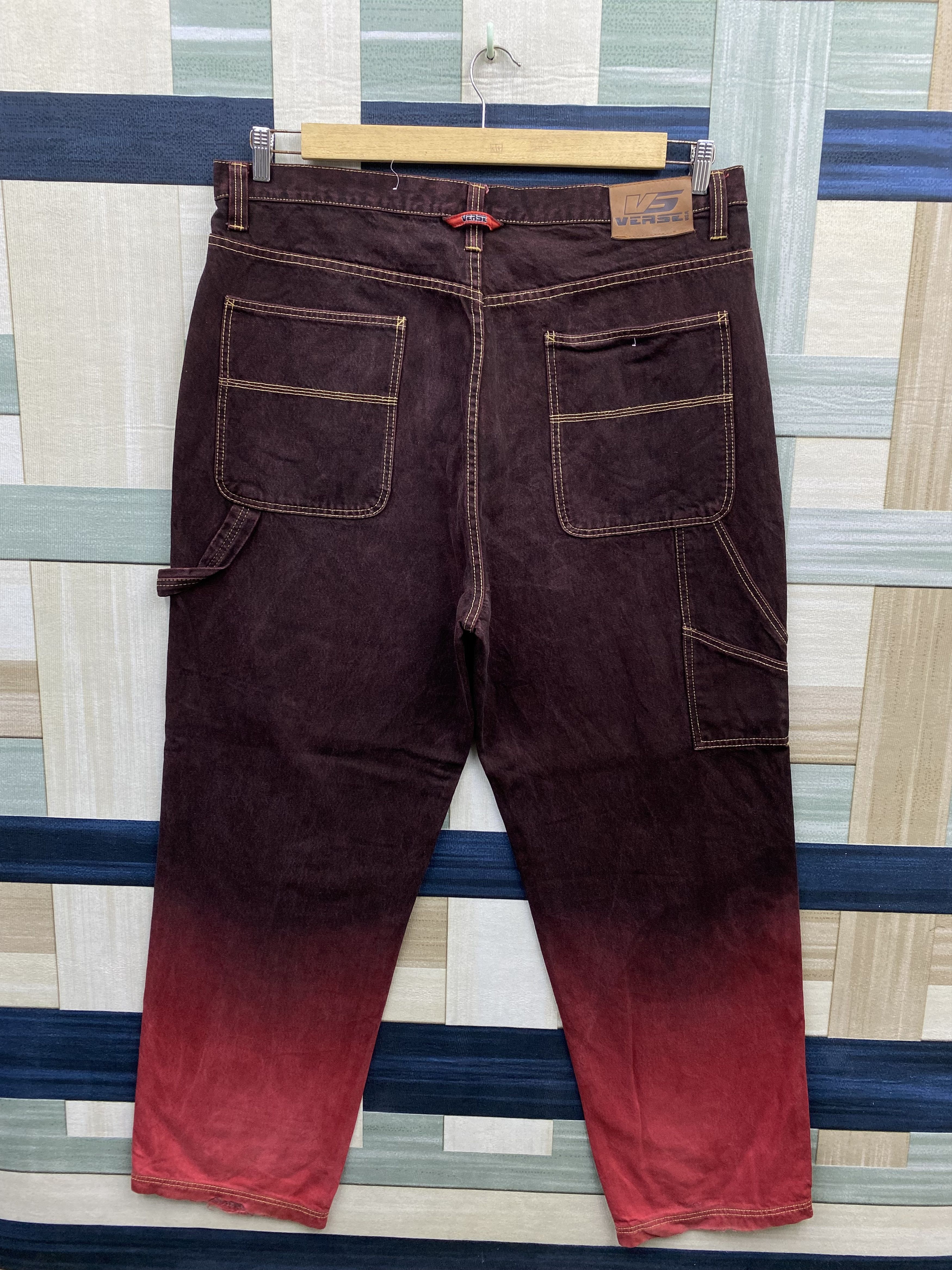 Vintage Vintage Verse 2 Tones Baggy Carpenter Denim Jean Pant Size US 41 - 2 Thumbnail