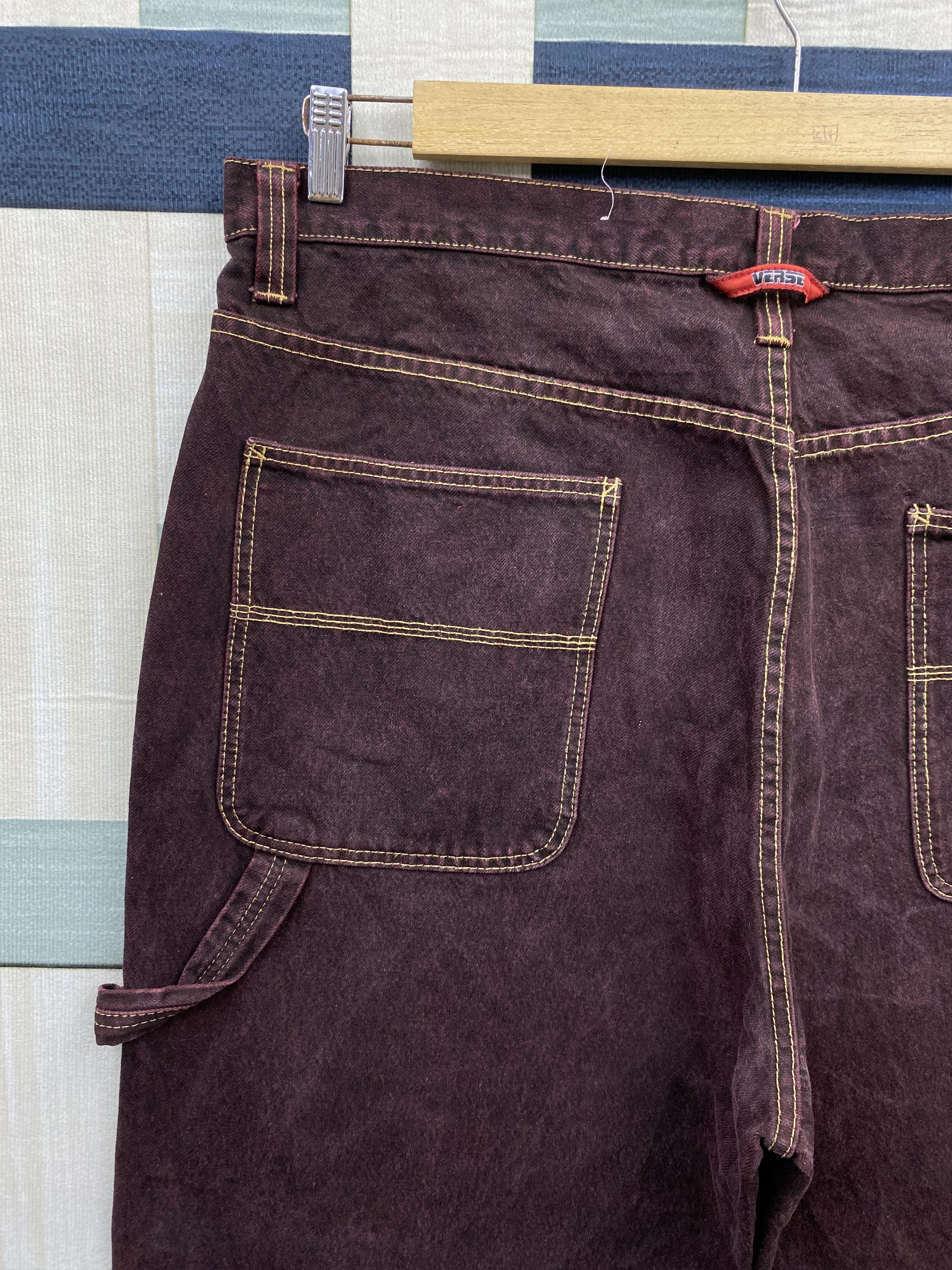 Vintage Vintage Verse 2 Tones Baggy Carpenter Denim Jean Pant Size US 41 - 8 Thumbnail