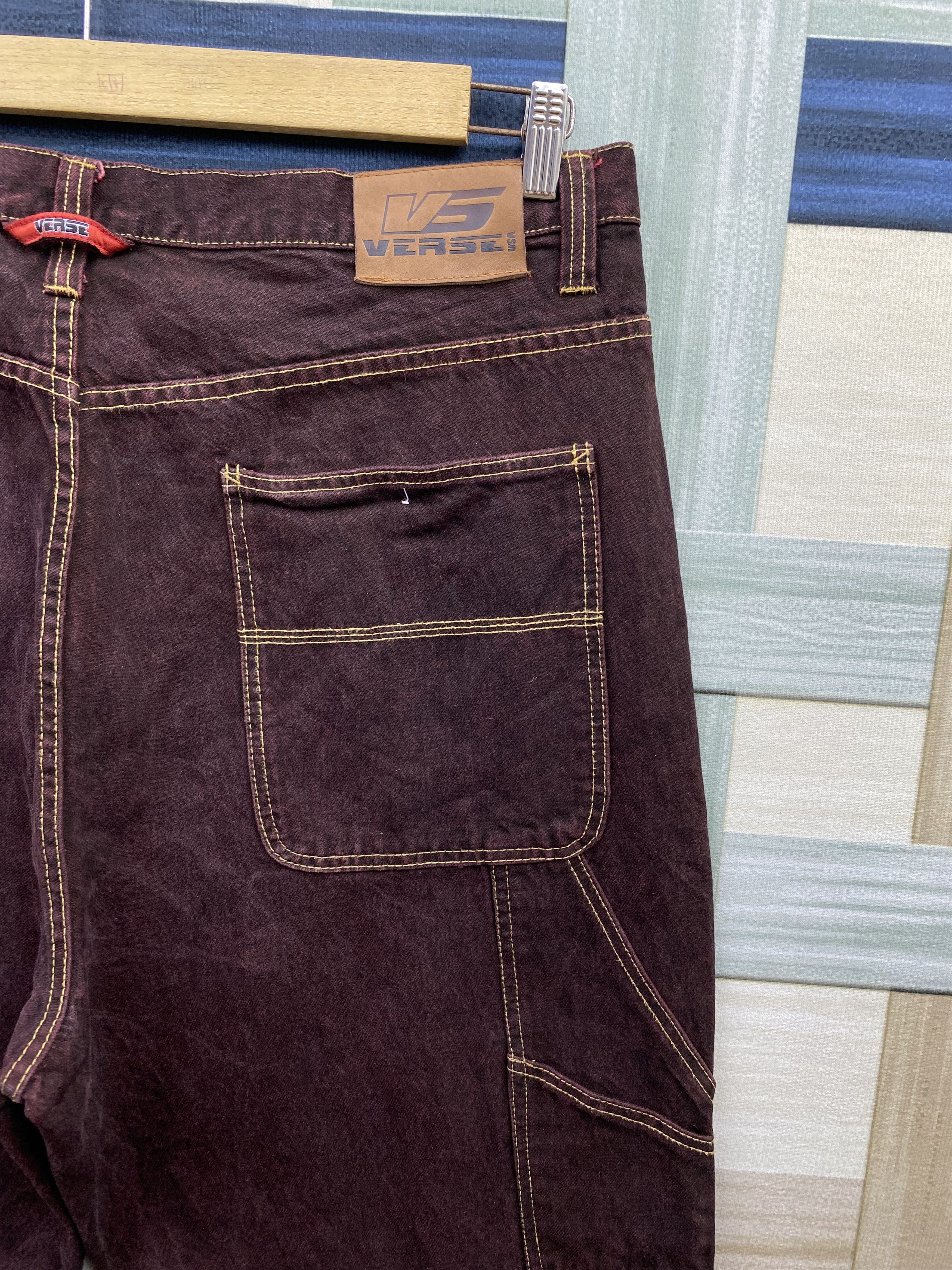 Vintage Vintage Verse 2 Tones Baggy Carpenter Denim Jean Pant Size US 41 - 9 Thumbnail