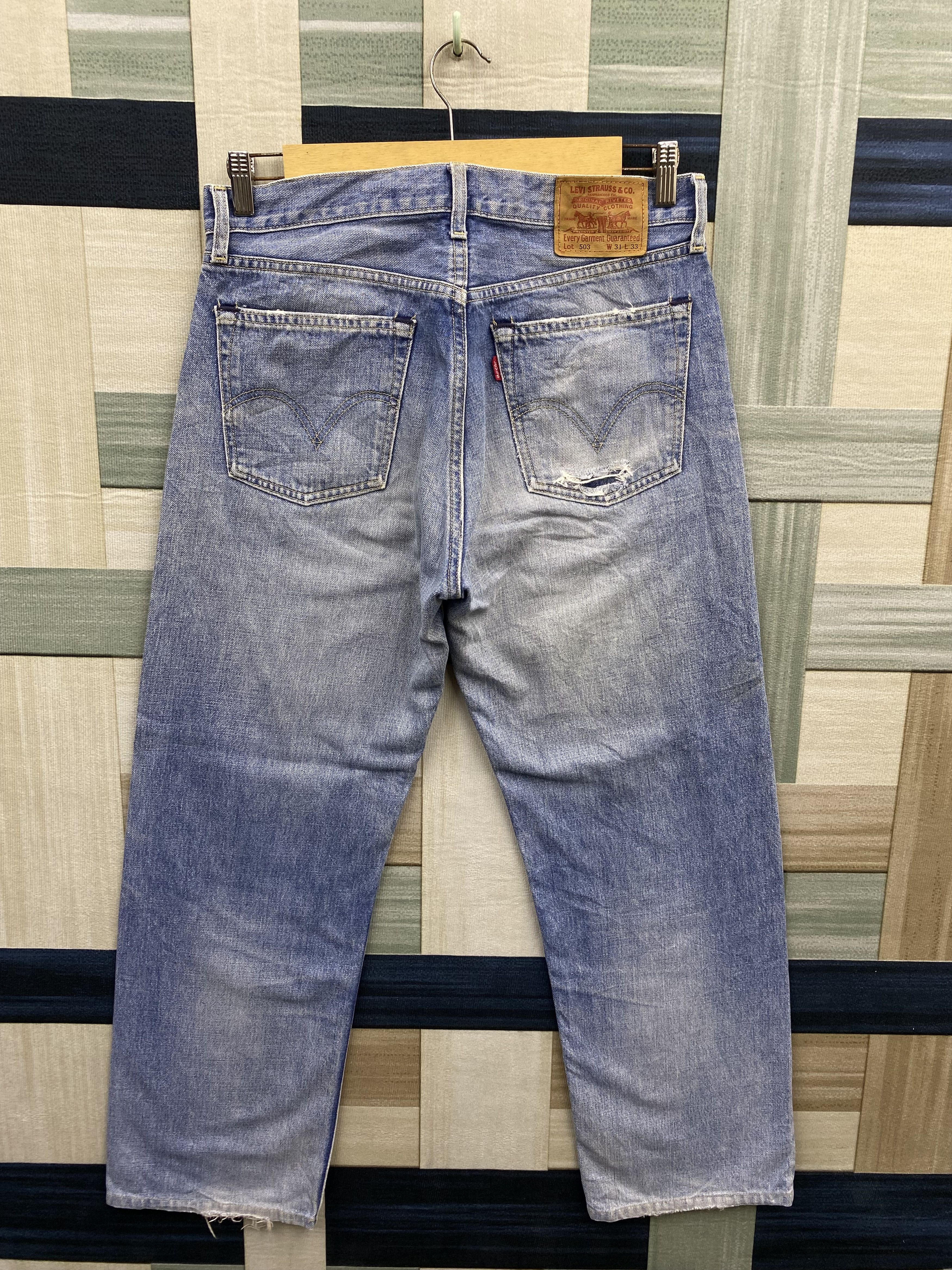 Levi's Vintage Levi's 503 Light Distress Denim Jean Pant Size US 31 - 2 Thumbnail