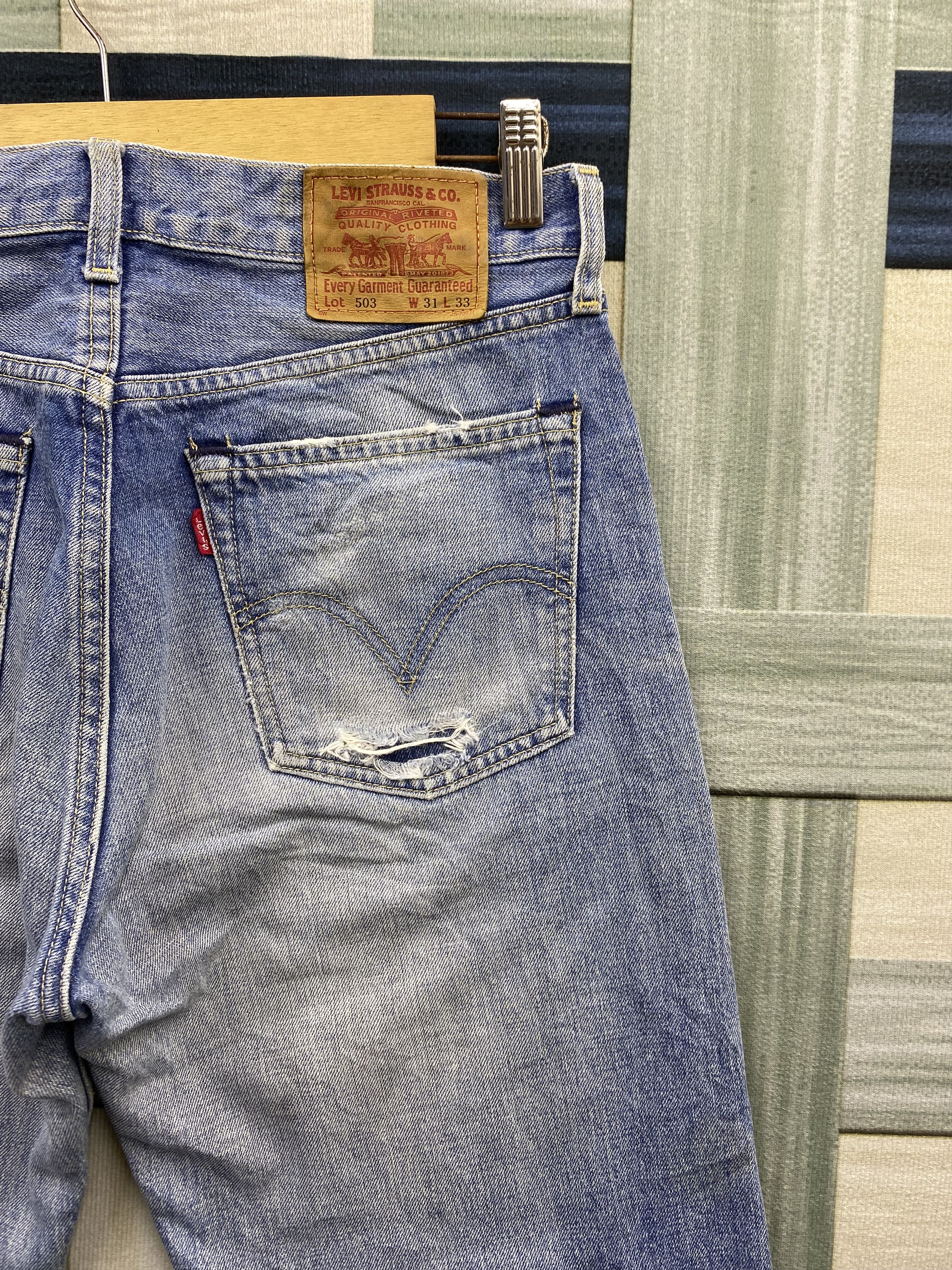 Levi's Vintage Levi's 503 Light Distress Denim Jean Pant Size US 31 - 13 Thumbnail