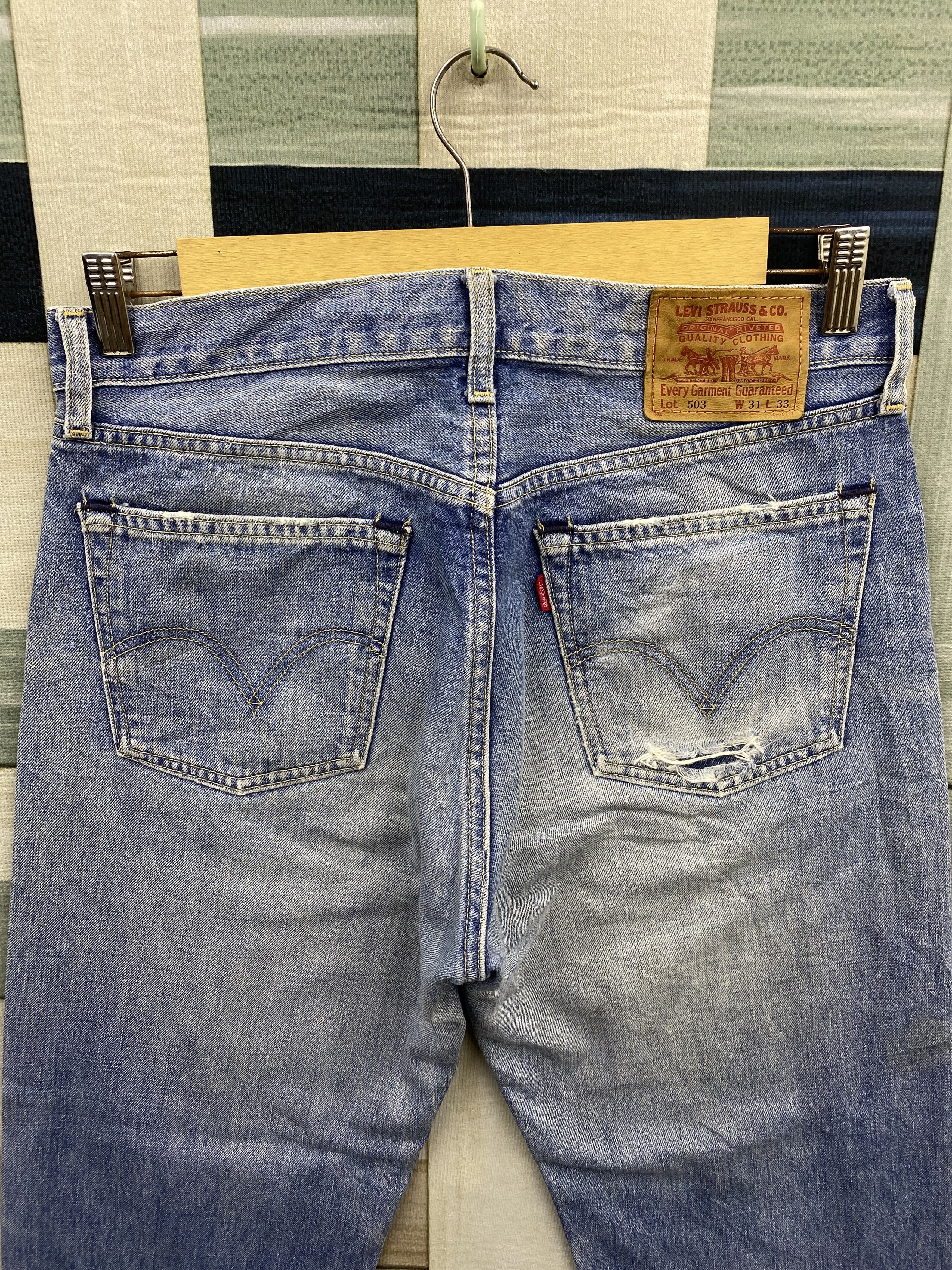 Levi's Vintage Levi's 503 Light Distress Denim Jean Pant Size US 31 - 4 Thumbnail