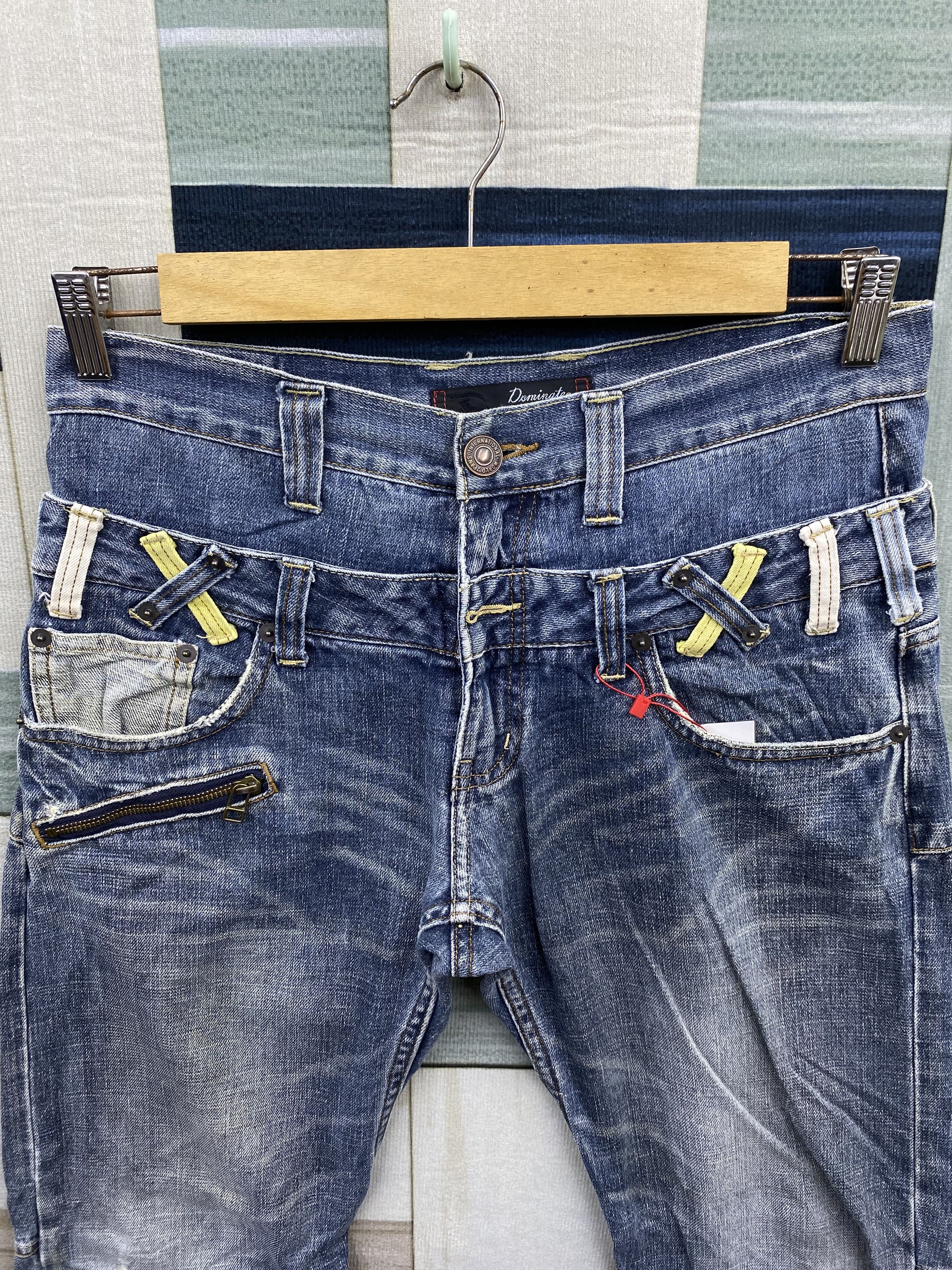 Japanese Brand Vintage Japanese Brand Dominate Double Waist Distress Jeans Size US 32 / EU 48 - 3 Thumbnail