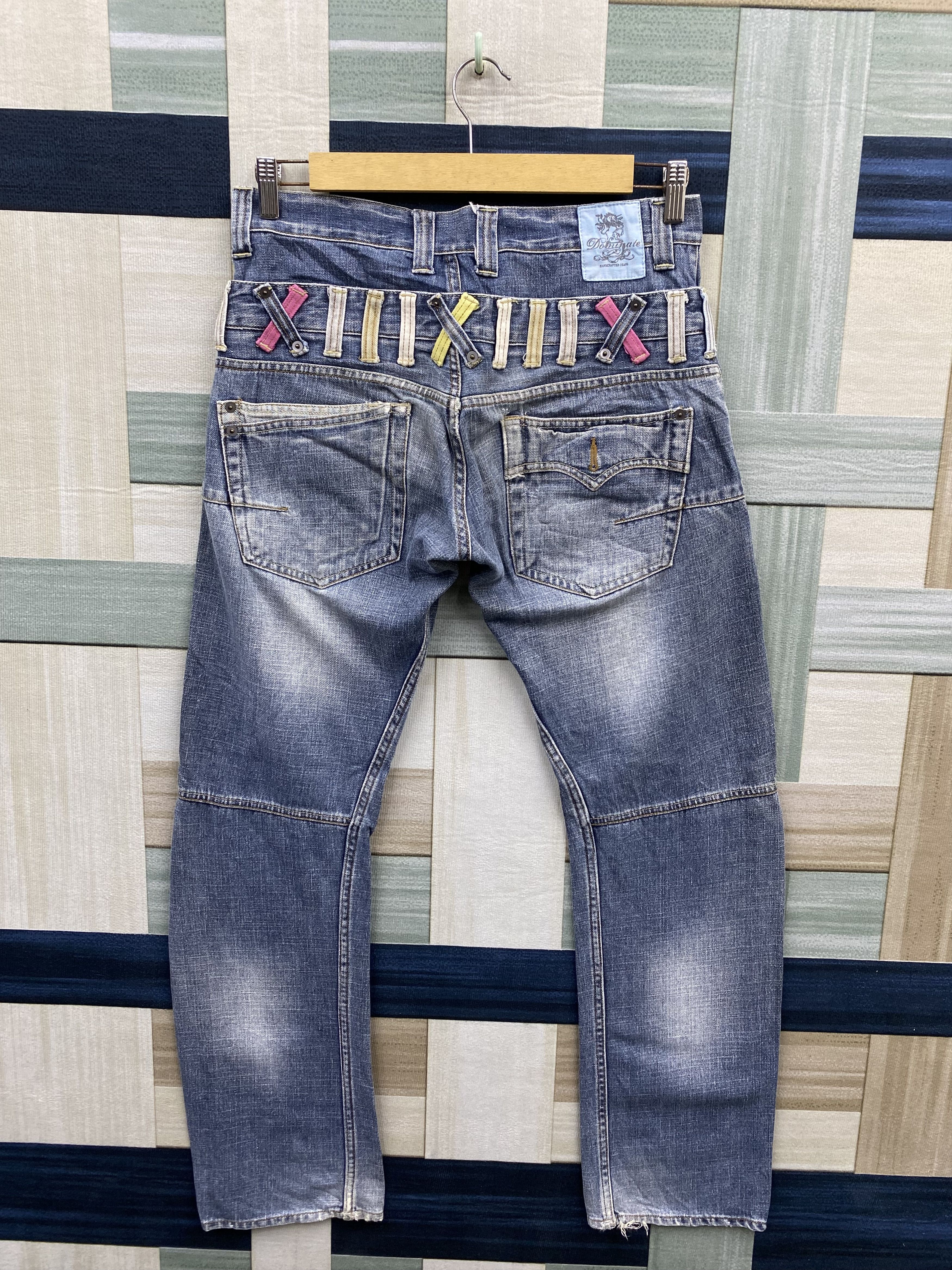 Japanese Brand Vintage Japanese Brand Dominate Double Waist Distress Jeans Size US 32 / EU 48 - 2 Thumbnail