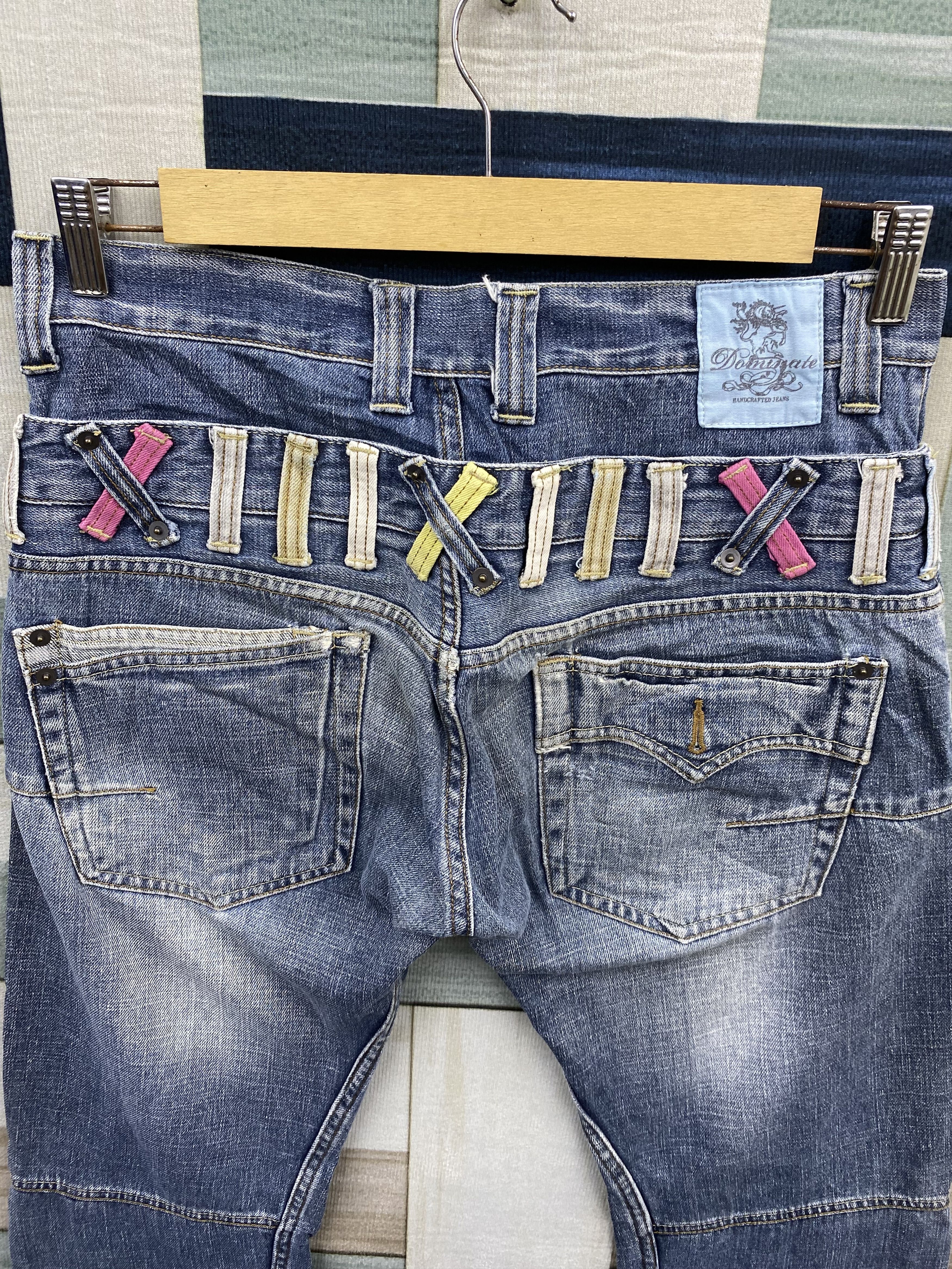 Japanese Brand Vintage Japanese Brand Dominate Double Waist Distress Jeans Size US 32 / EU 48 - 4 Thumbnail