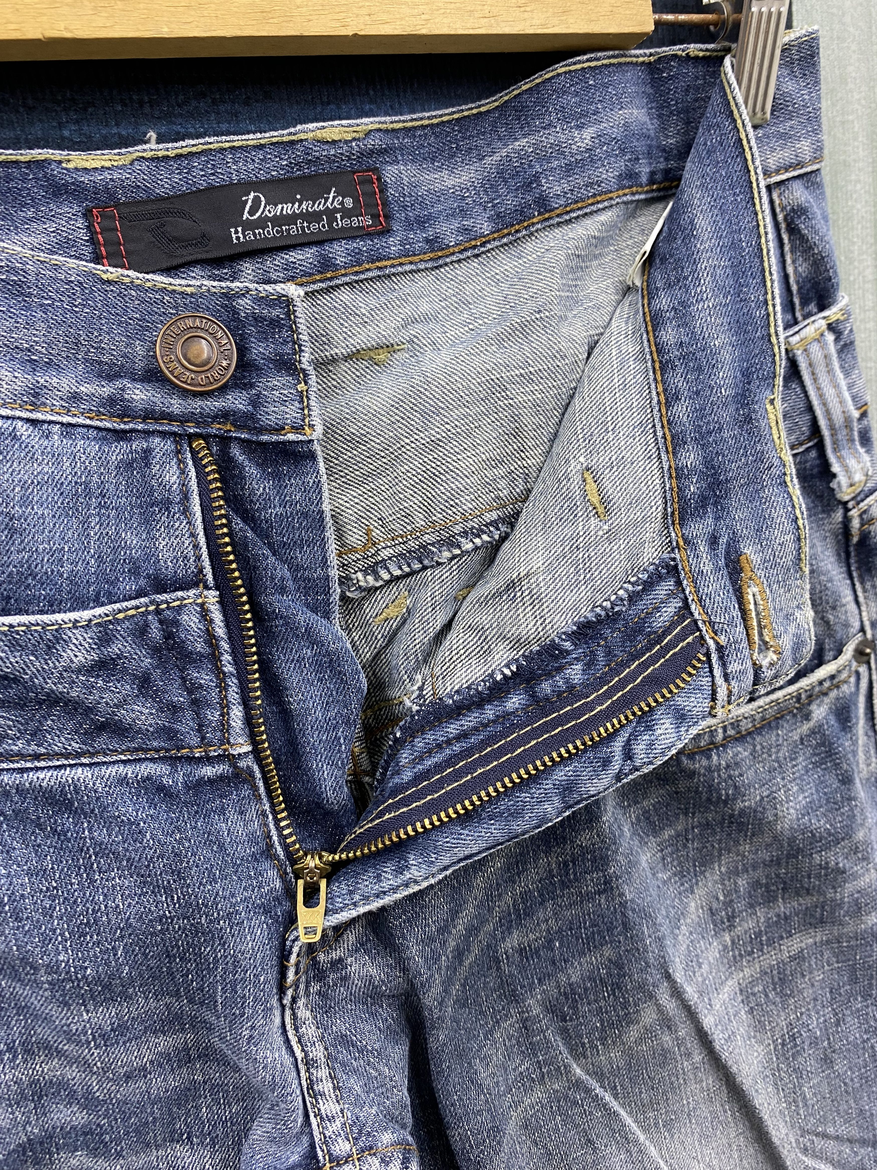 Japanese Brand Vintage Japanese Brand Dominate Double Waist Distress Jeans Size US 32 / EU 48 - 19 Thumbnail