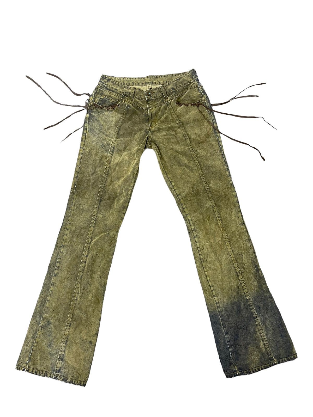 Japanese Brand Flare Jeans Daily News Moleskin Faded Low Rise Boot Cut 5🟦5 Size US 30 / EU 46 - 10 Thumbnail