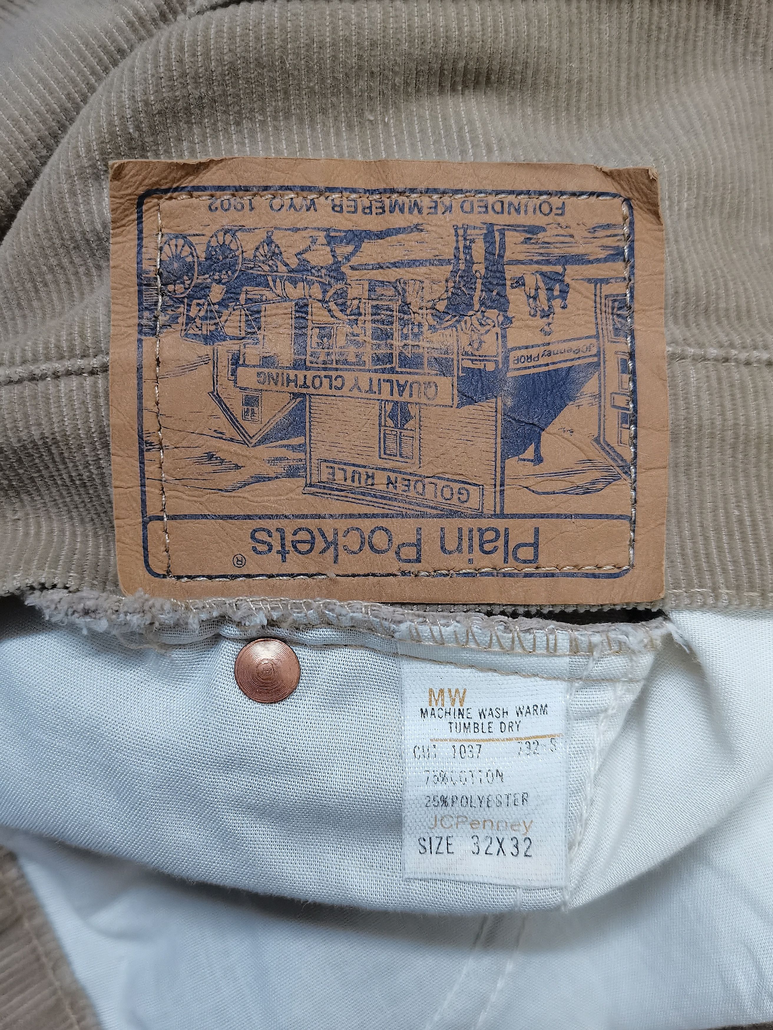 JCPenney 💥Vintage JC Penny Plain Pocket Corduroy Flared Jeans Rare Size US 32 / EU 48 - 25 Thumbnail