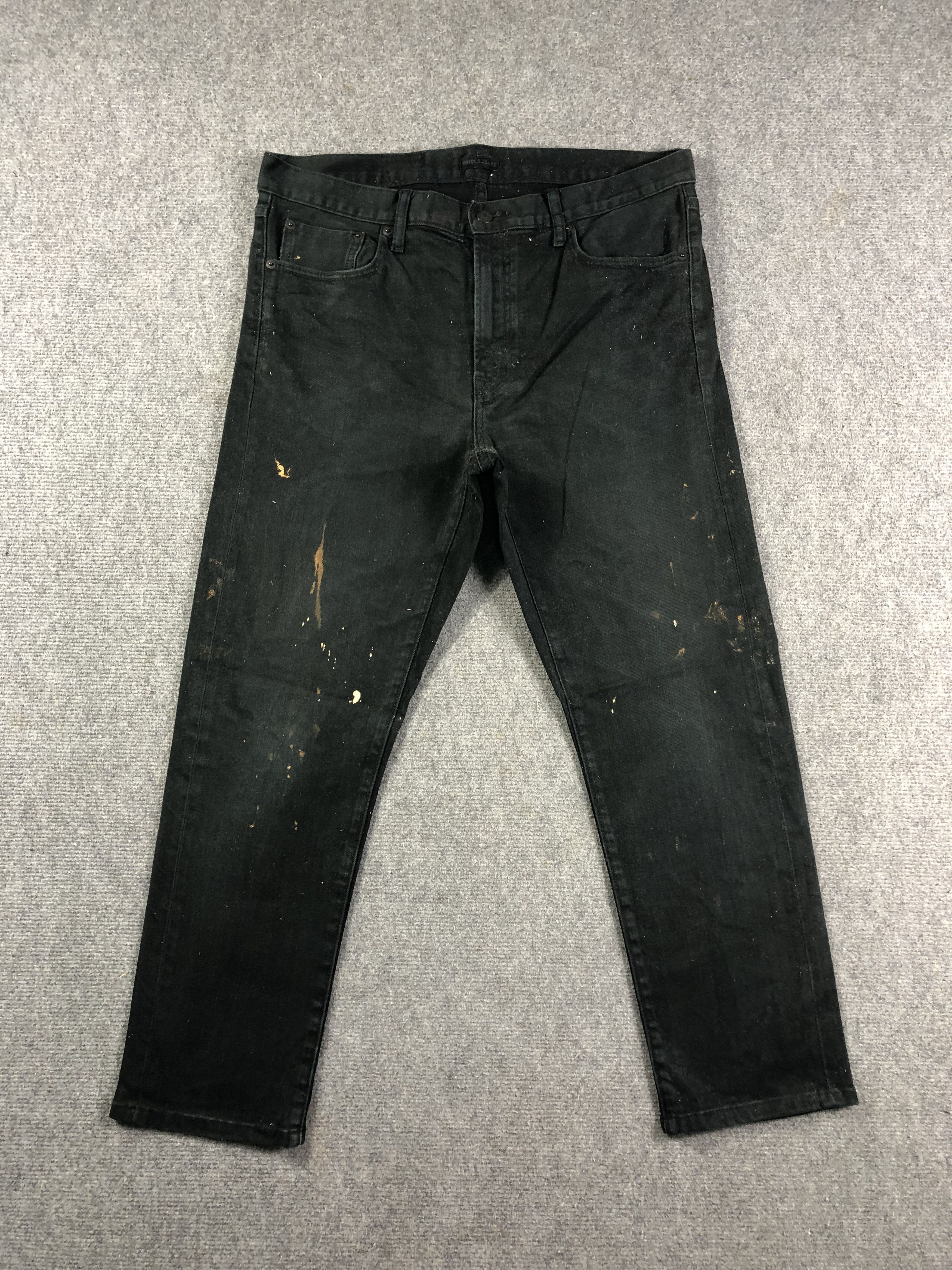 image of Uniqlo Selvedge Jeans 36X26 in Black, Men's