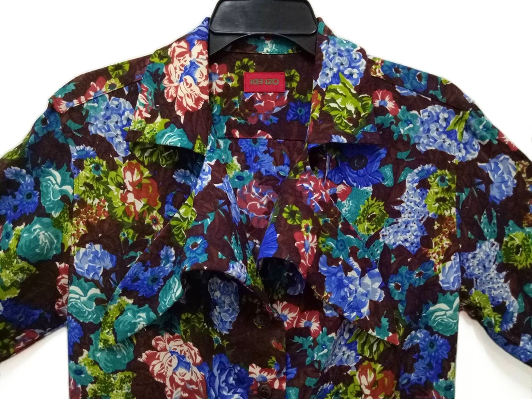 Kenzo 🔥🔥🔥Kenzo Paris Colorfull Flower Button Up Shirt Size US M / EU 48-50 / 2 - 3 Thumbnail