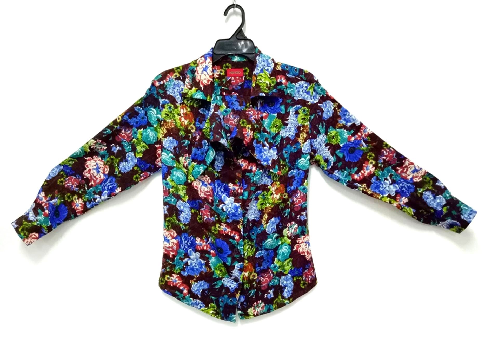 Kenzo 🔥🔥🔥Kenzo Paris Colorfull Flower Button Up Shirt Size US M / EU 48-50 / 2 - 2 Thumbnail