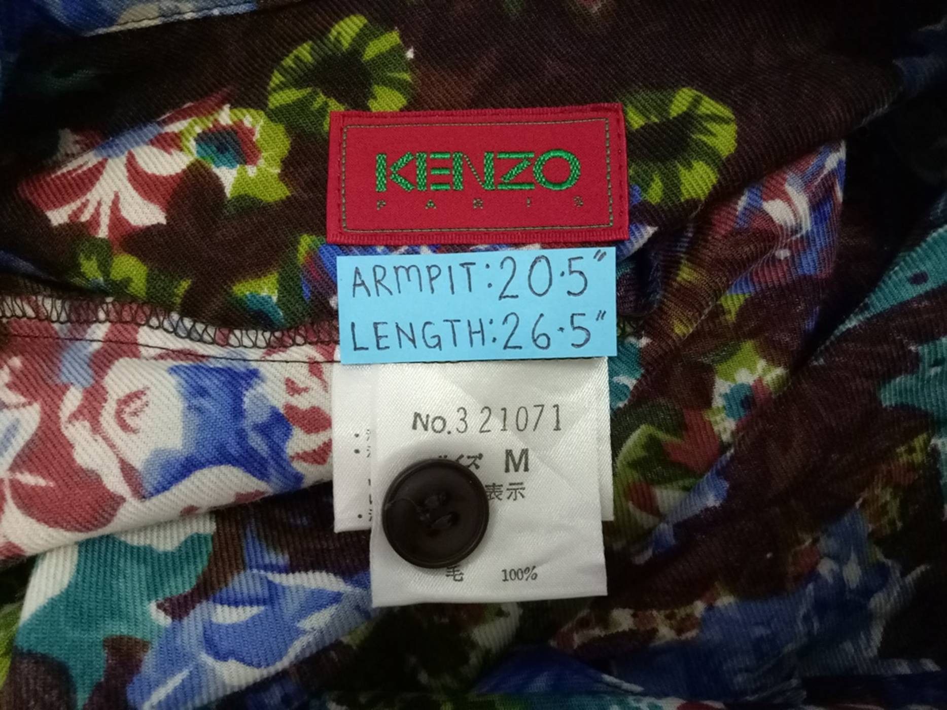 Kenzo 🔥🔥🔥Kenzo Paris Colorfull Flower Button Up Shirt Size US M / EU 48-50 / 2 - 5 Thumbnail
