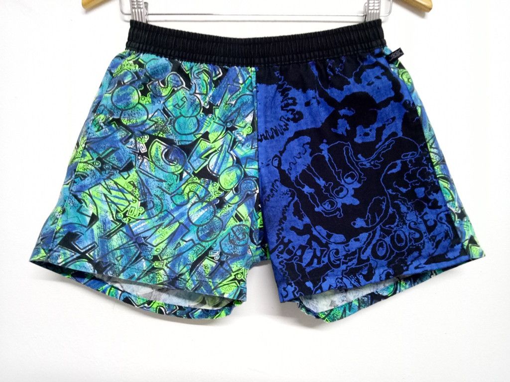 Vintage 🔥Hang Loose Fullprint Short Pants With Drawstring RARE Size US 30 / EU 46 - 1 Thumbnail