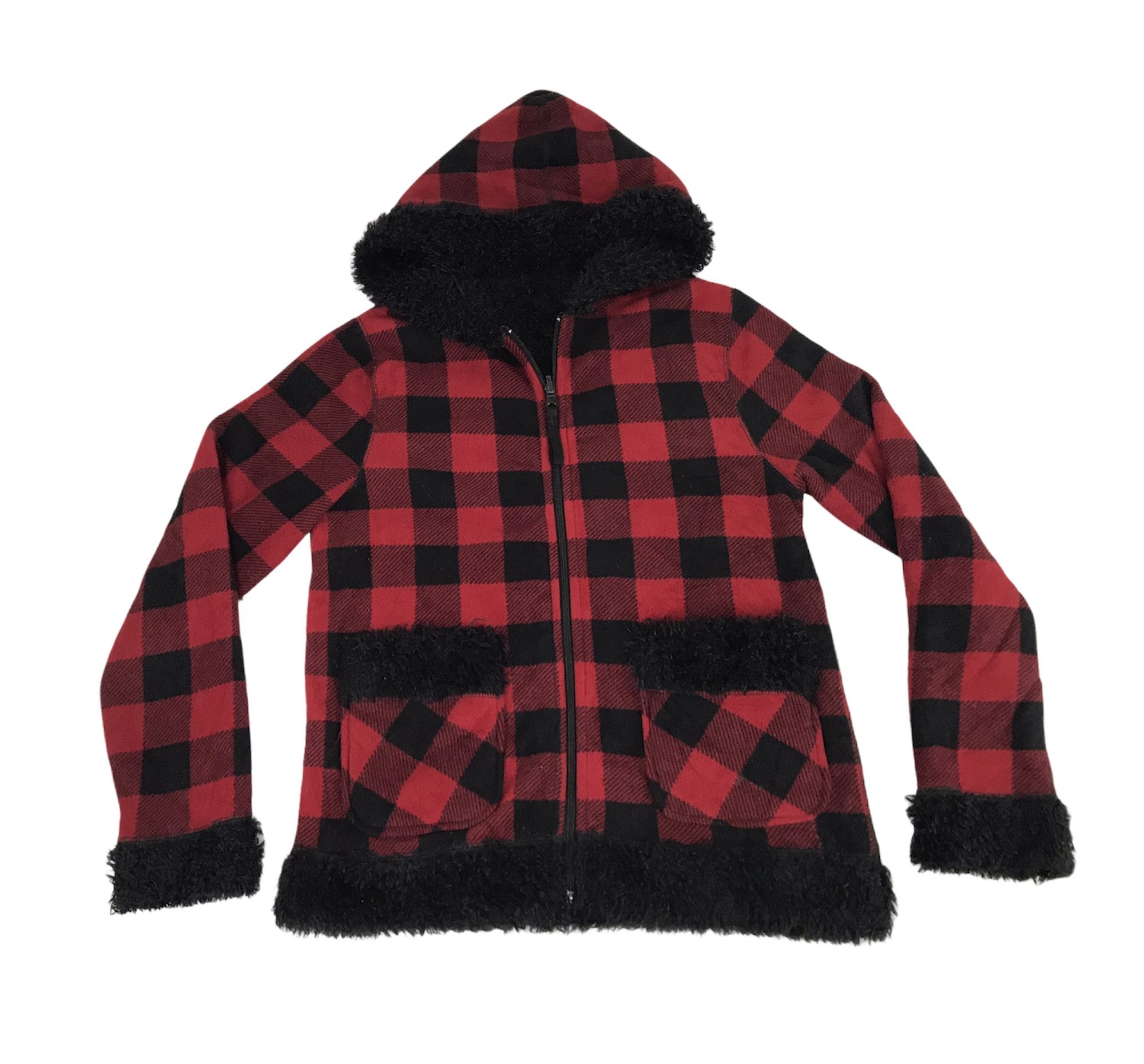 Japanese Brand Vintage Style Mot De Passe Fleece Sherpa Hoodie Sweatshirt Size M / US 6-8 / IT 42-44 - 1 Thumbnail
