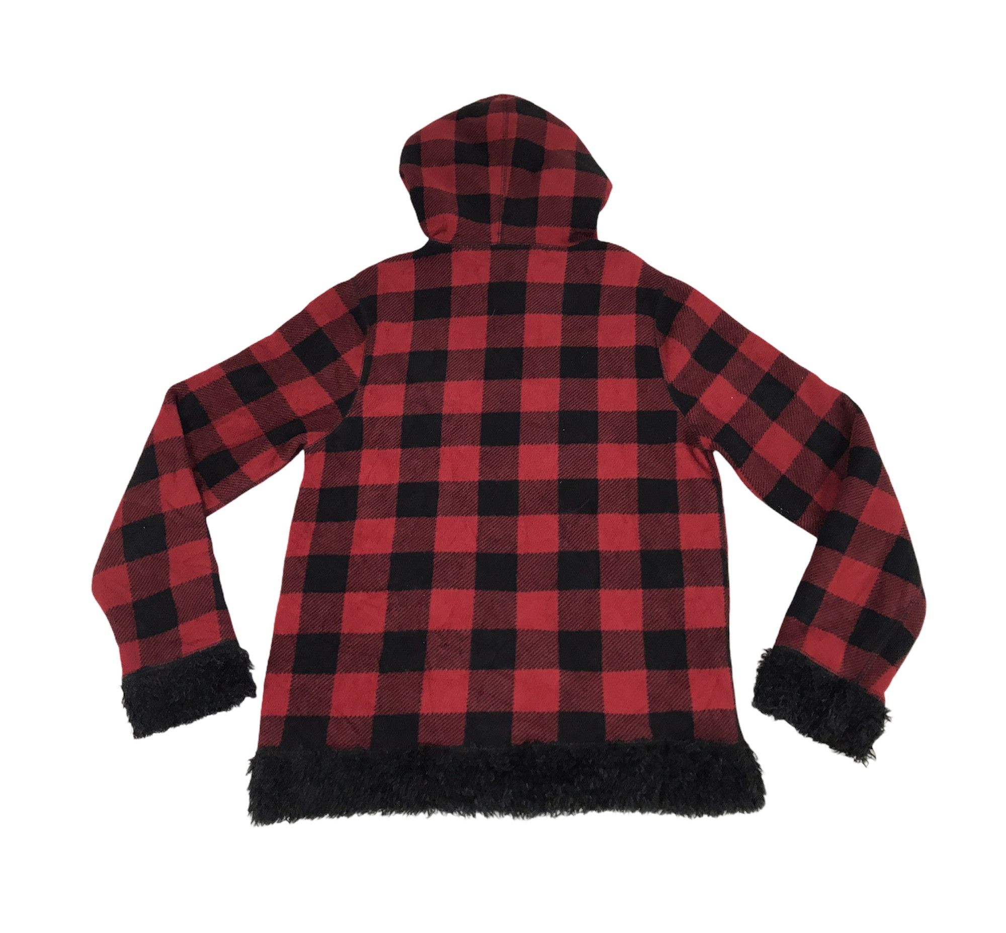 Japanese Brand Vintage Style Mot De Passe Fleece Sherpa Hoodie Sweatshirt Size M / US 6-8 / IT 42-44 - 2 Thumbnail