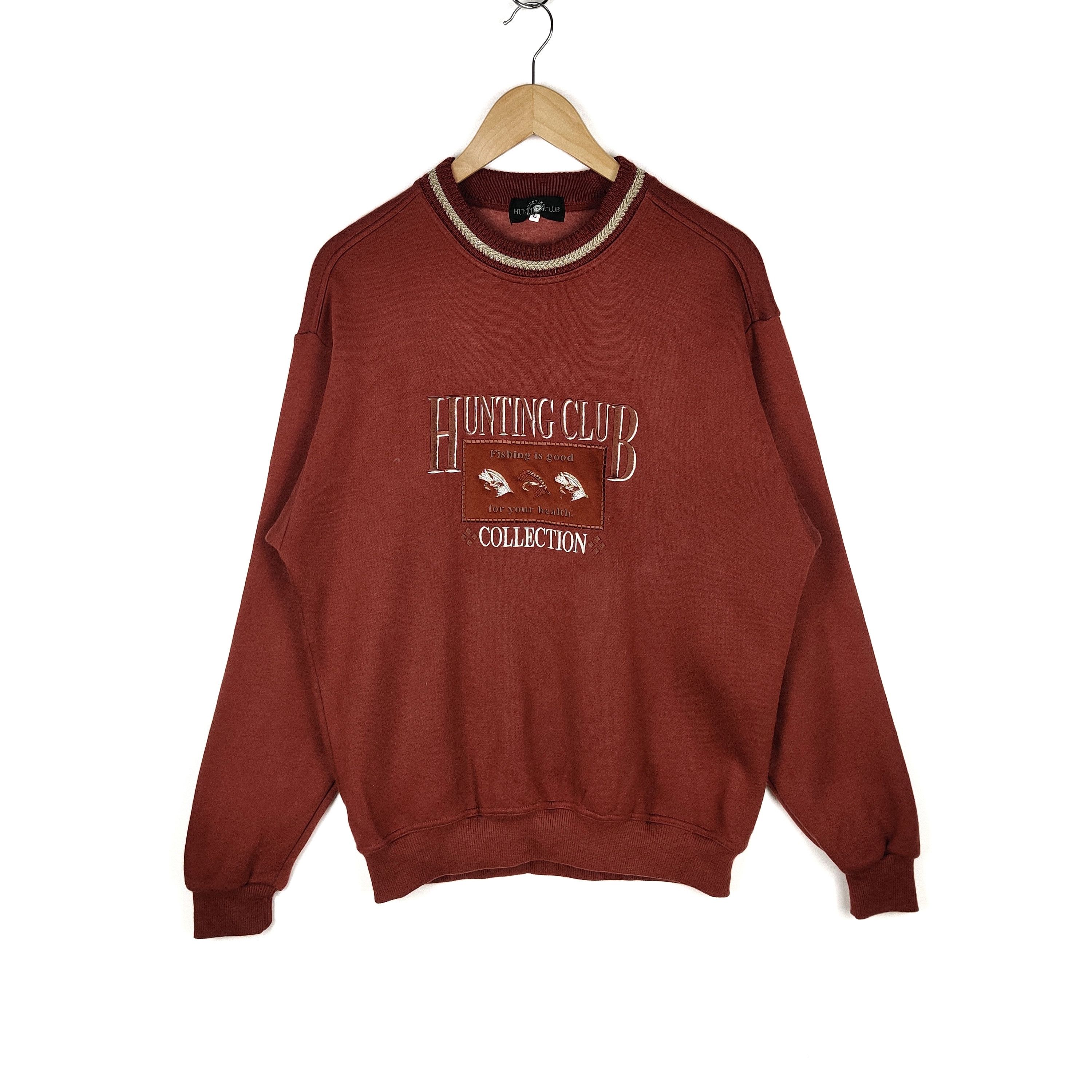 Japanese Brand Vintage Hunting Club Collection Sweatshirt Embroidered Size US L / EU 52-54 / 3 - 1 Thumbnail